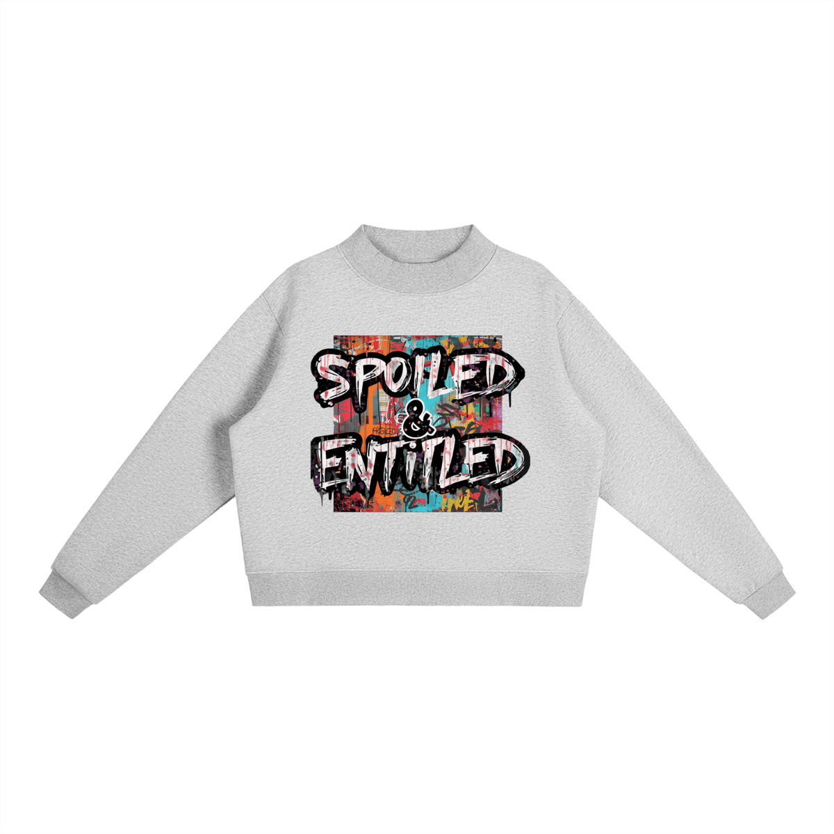 Spoiled & Entitled™ + STL Essential Fleece Mock T-Neck Crew Sweatshirt