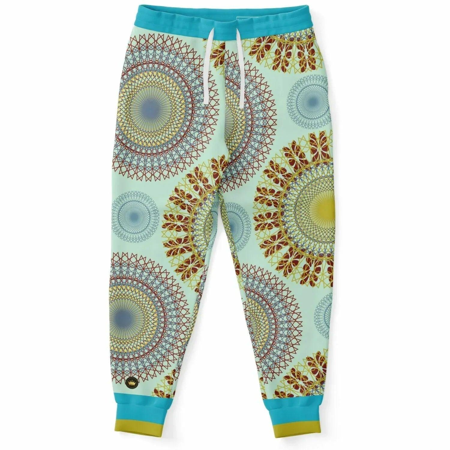 Hendrix Sun Dial Retro Print Eco-Poly Unisex Joggers