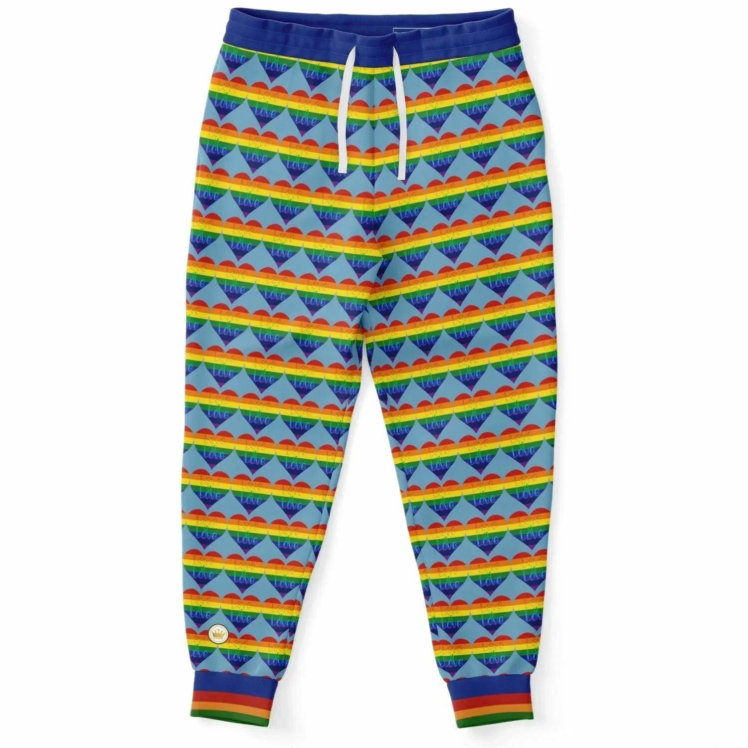 Love is Love in Sky Blue Eco-Poly Unisex Joggers