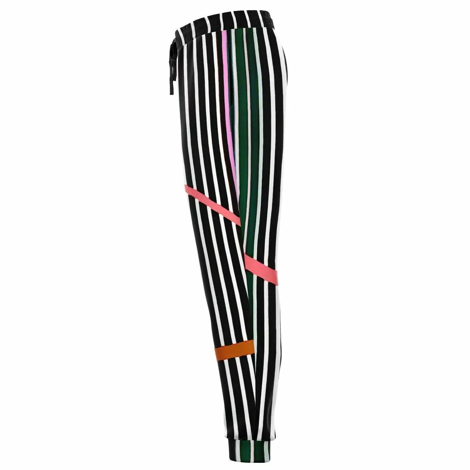 Pink Chrysanthemum Plaid Eco-Poly Unisex Joggers