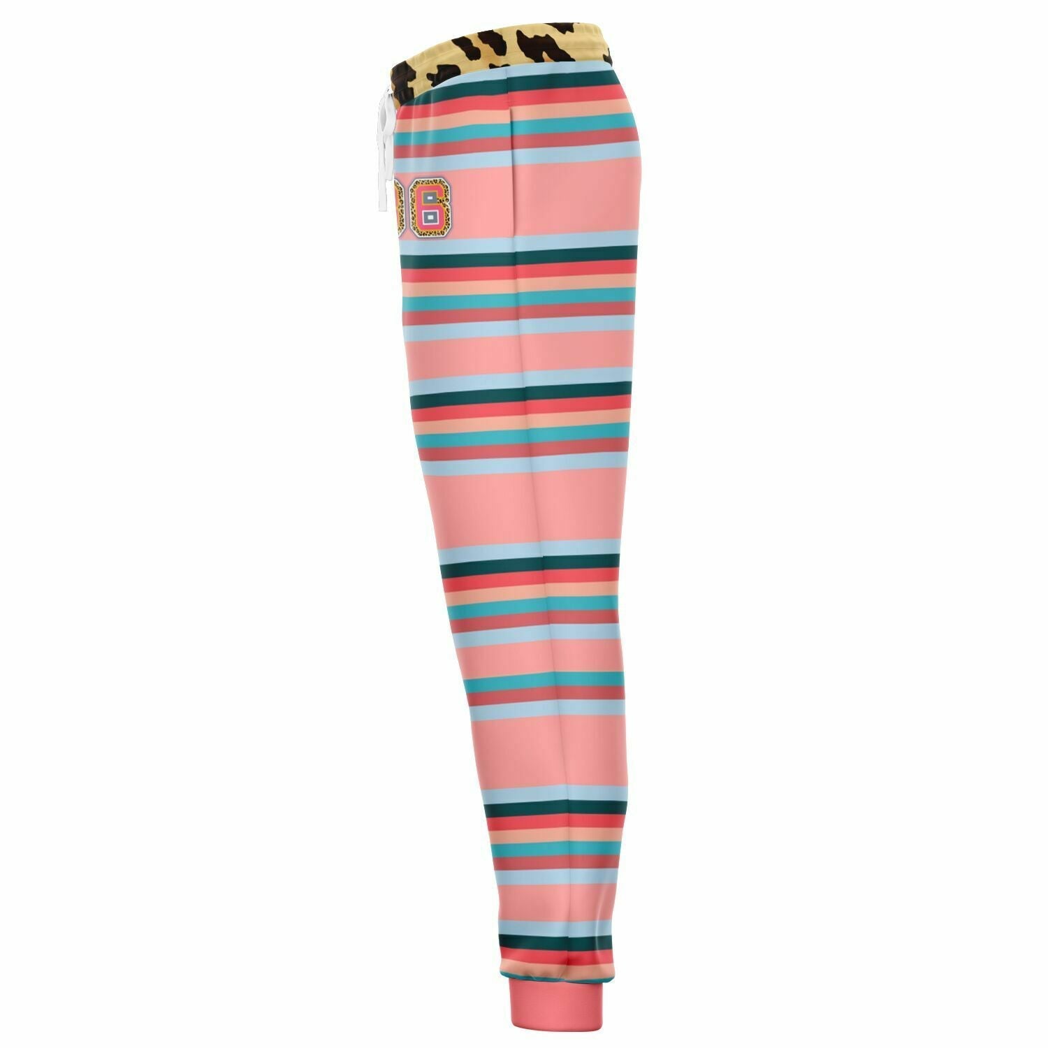 Blue Dragonfly Pink Striped Eco-Poly Unisex Joggers