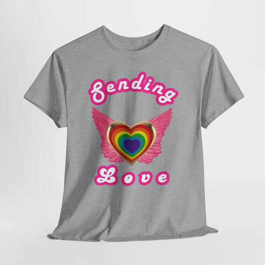 Sending Love Inspirational Heavyweight Unisex Tee
