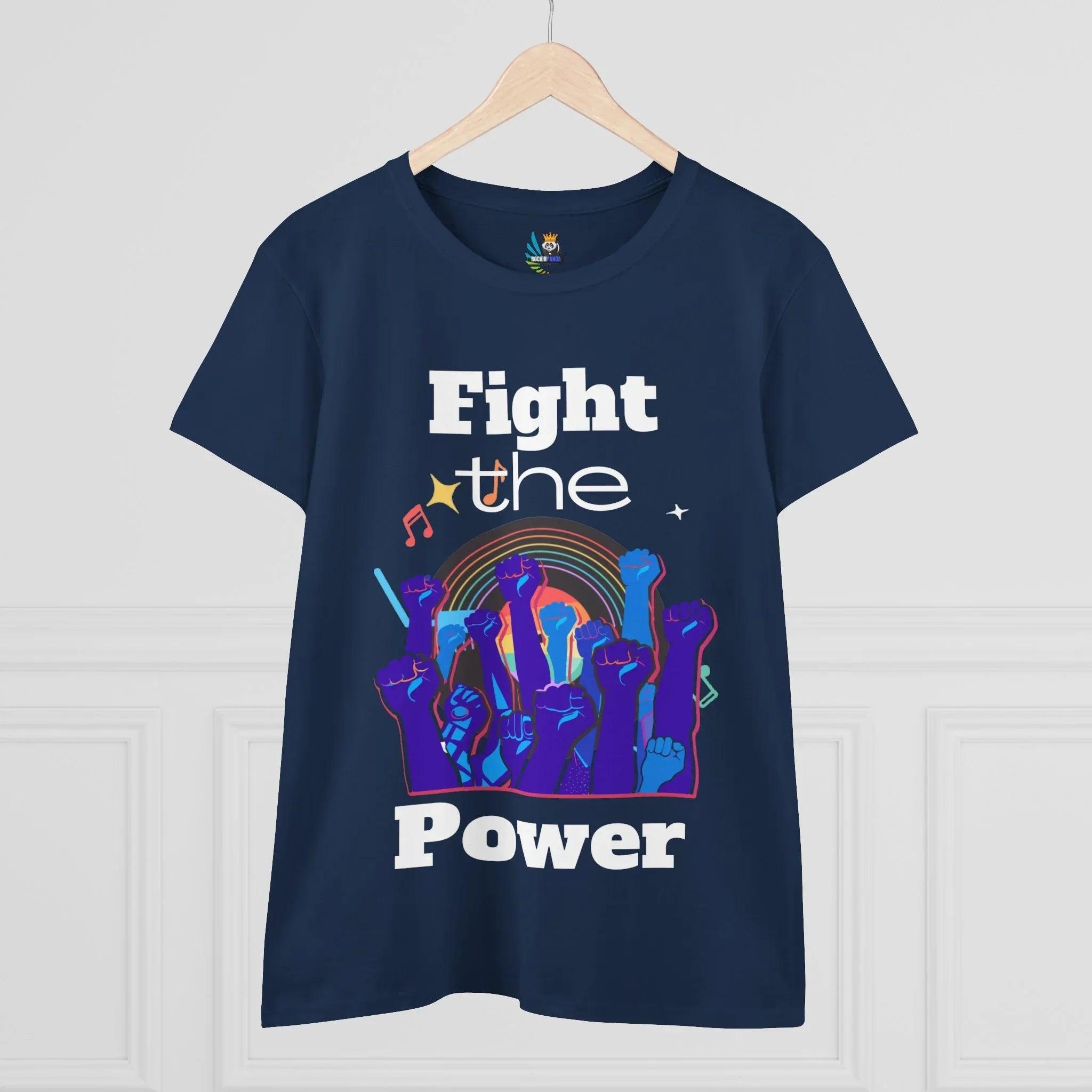 T-Shirt - Fight the Power Hands Raised High Graphic Women&