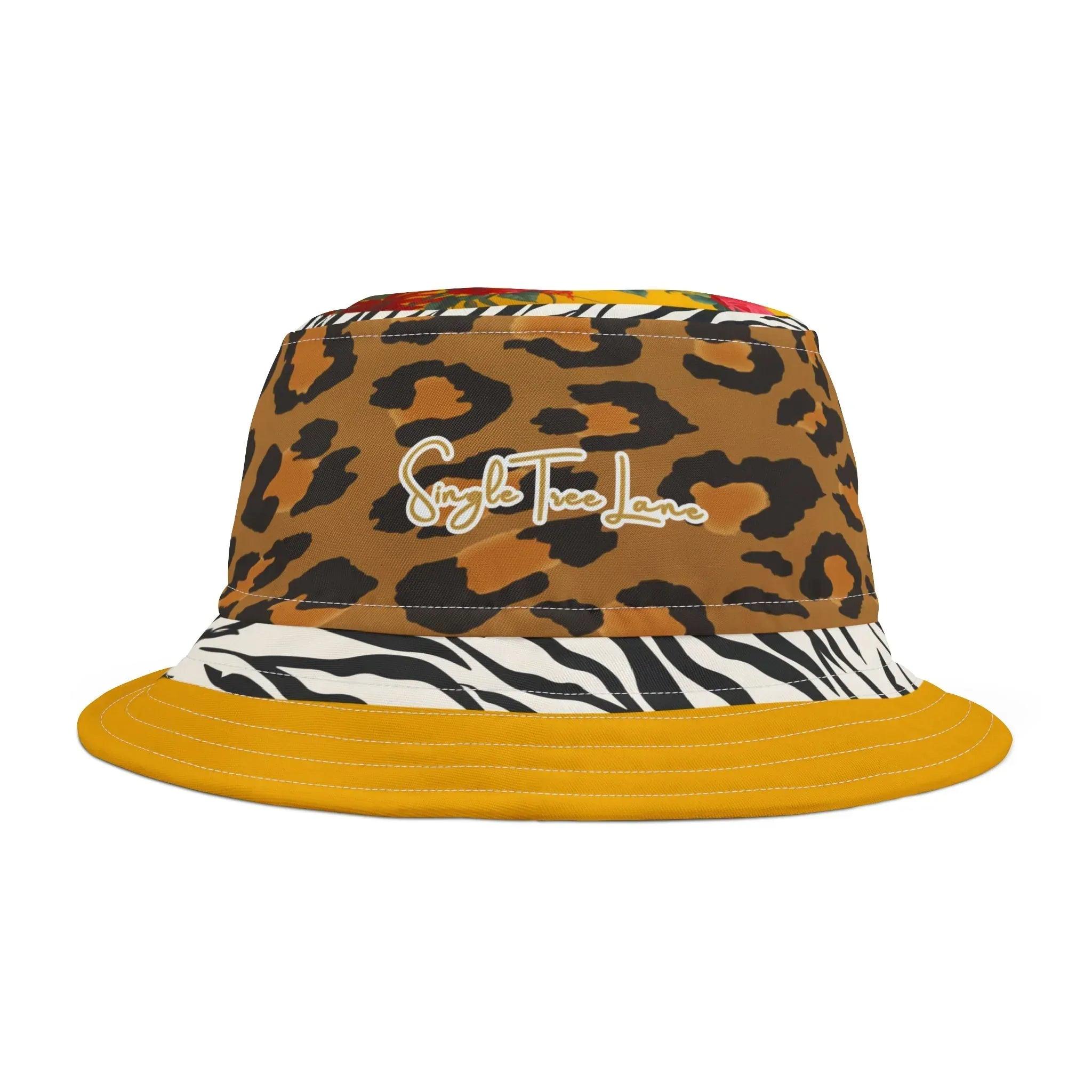Leopard in Bloom Floral Vibrant Bucket Hat