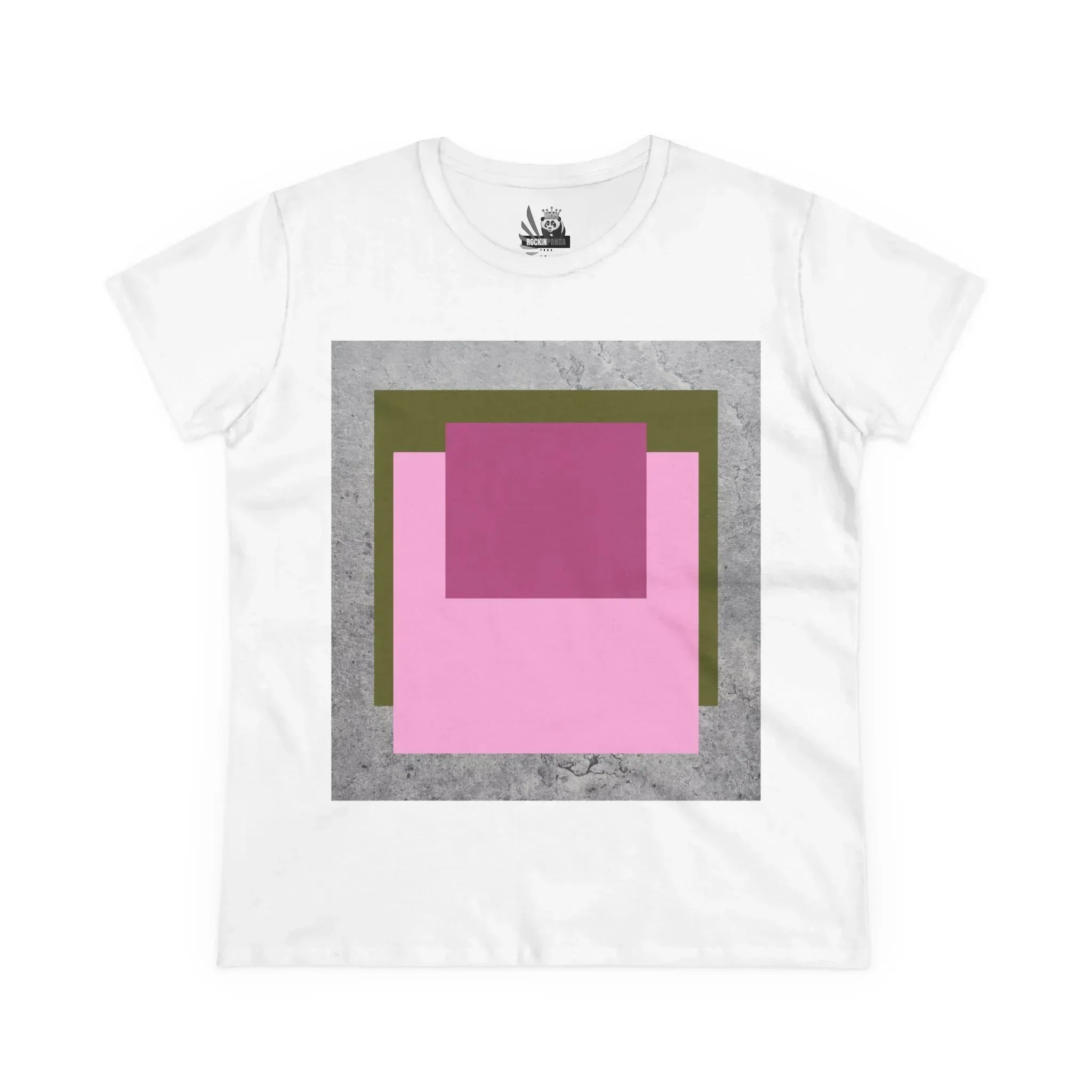 T-Shirt - Pink Rose Granny Quadruple Square Women&
