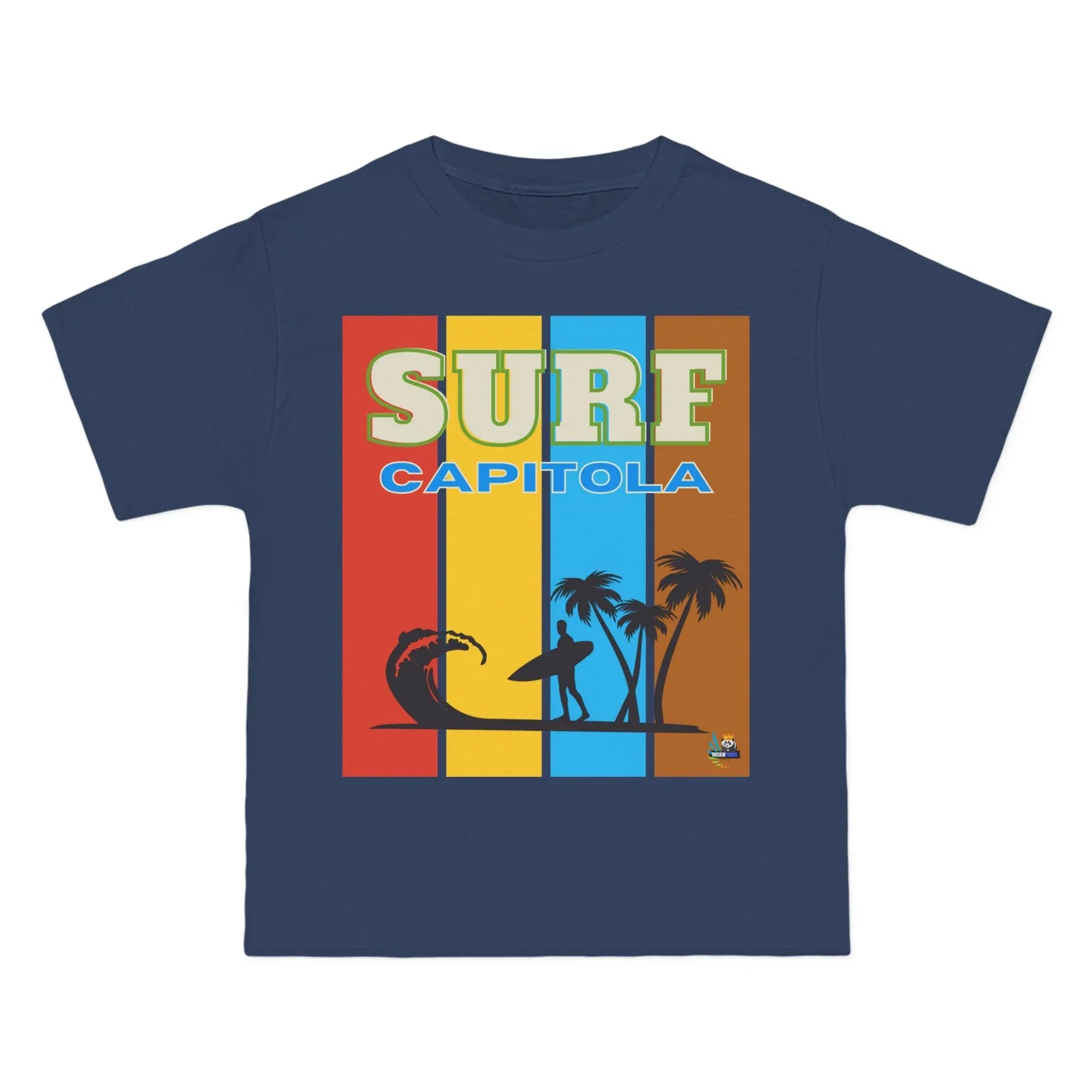 Surf Capitola Rainbow Stripe Heavyweight Tee
