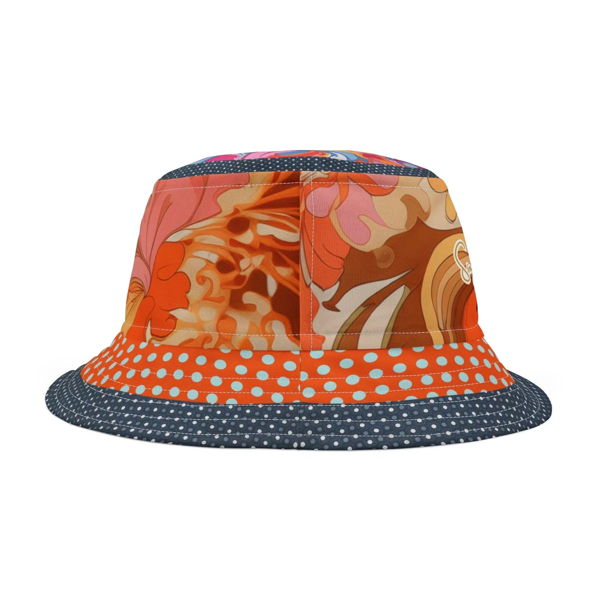 Retro Daisy Marmalade Swirl Vibrant Bucket Hat