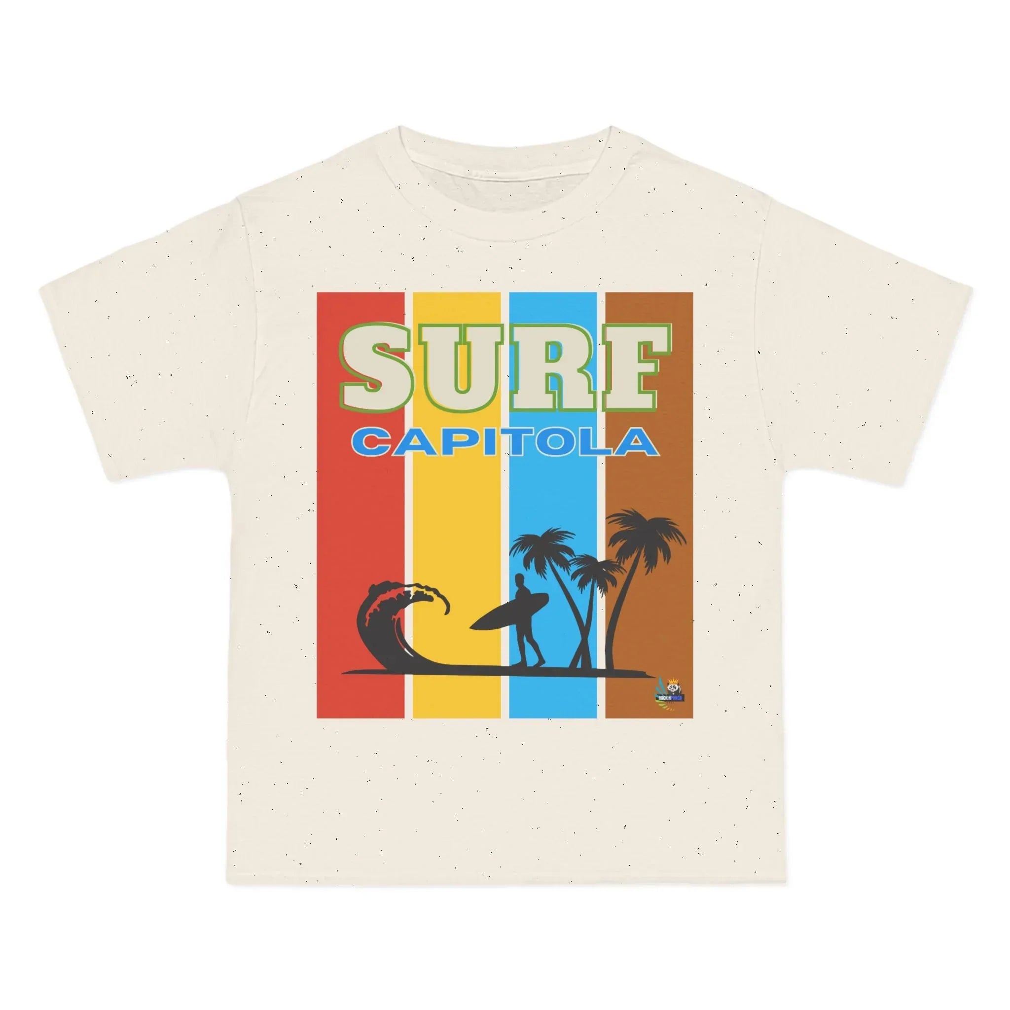 Surf Capitola Rainbow Stripe Heavyweight Tee