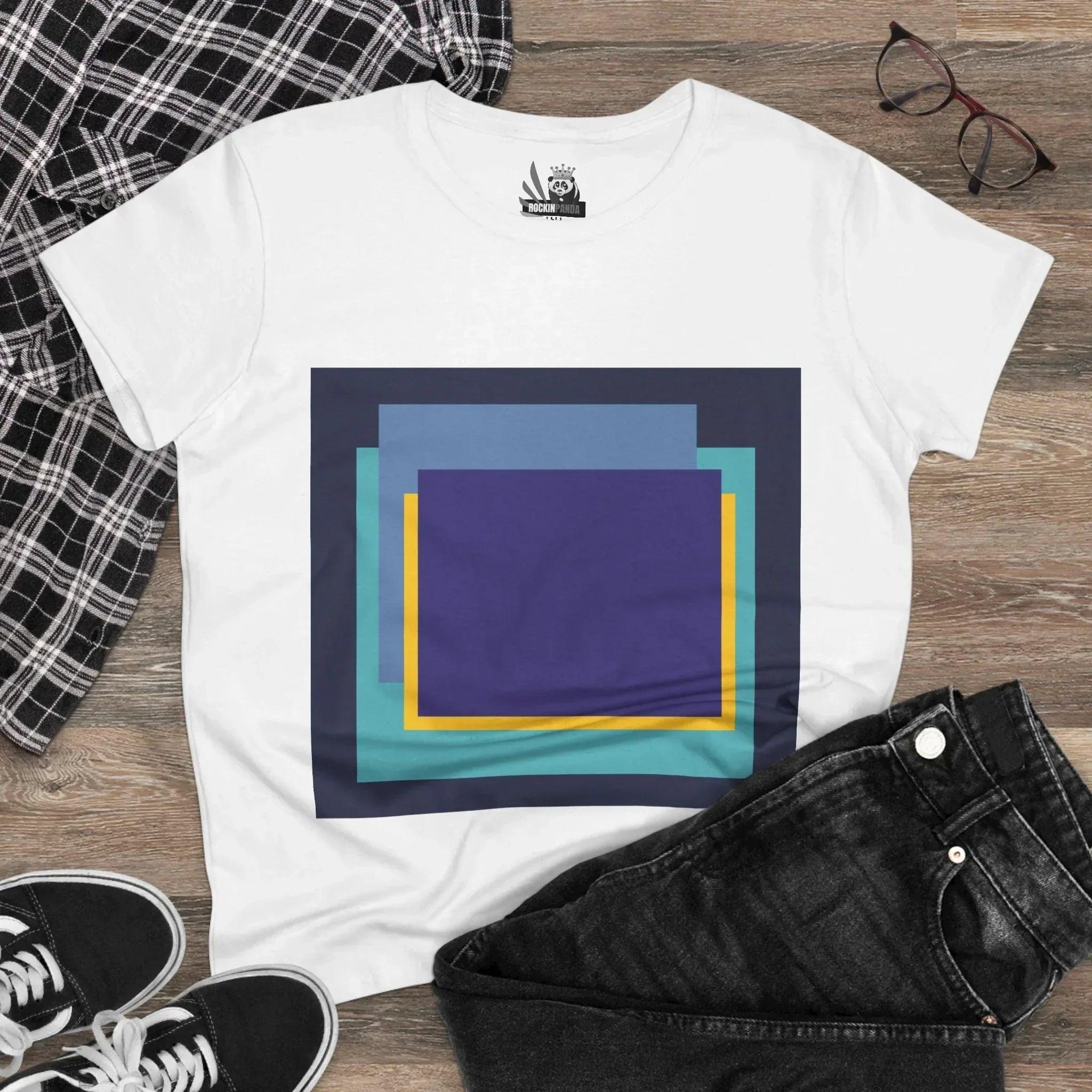 My Life in Purple Squares Cubed Contemporary Art Design Women&