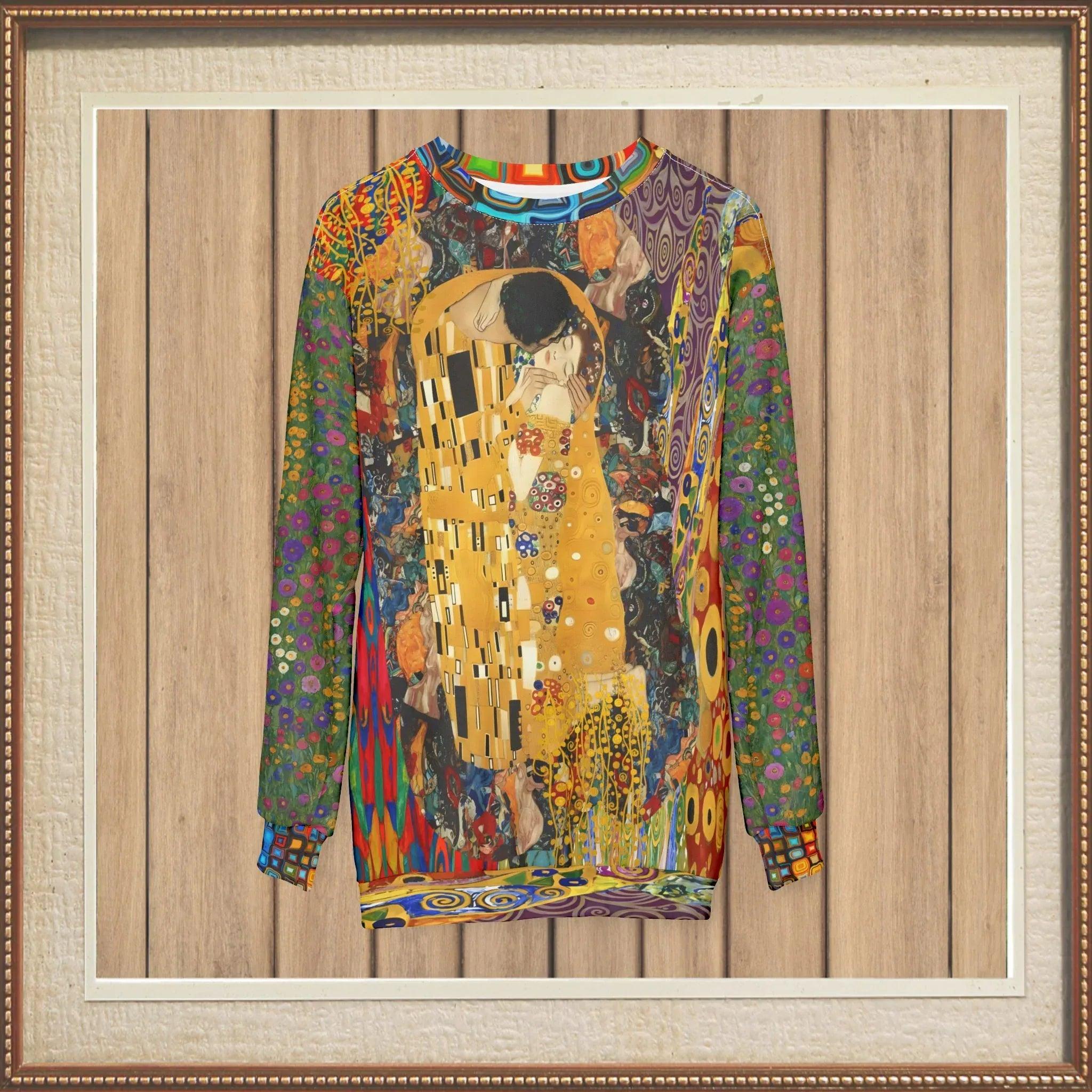 Give Me a Kiss - Klimt - Art Deco Print Unisex Sweatshirt (Gold Label)