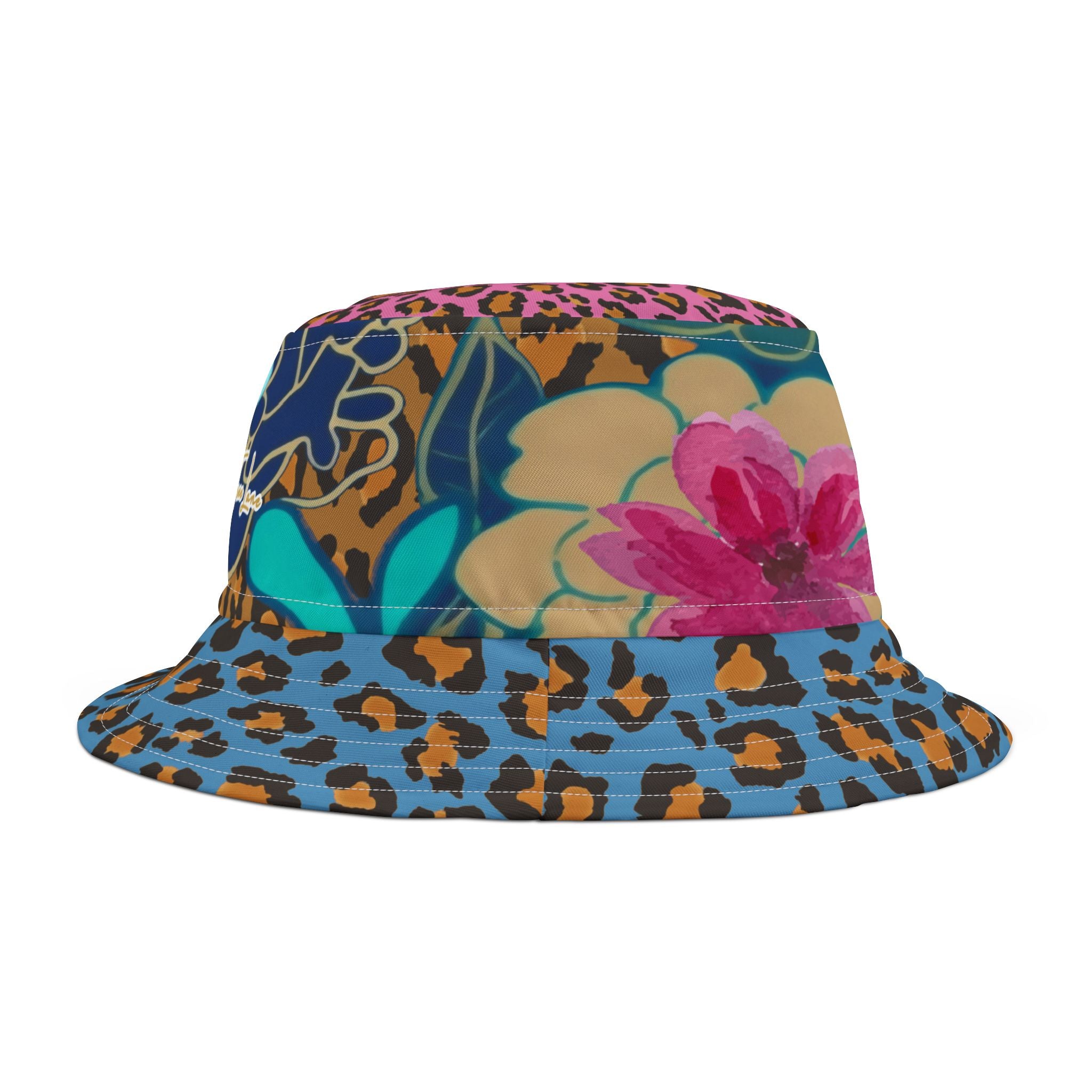 Wild Bloom Leopard Luxe Vibrant Bucket Hat