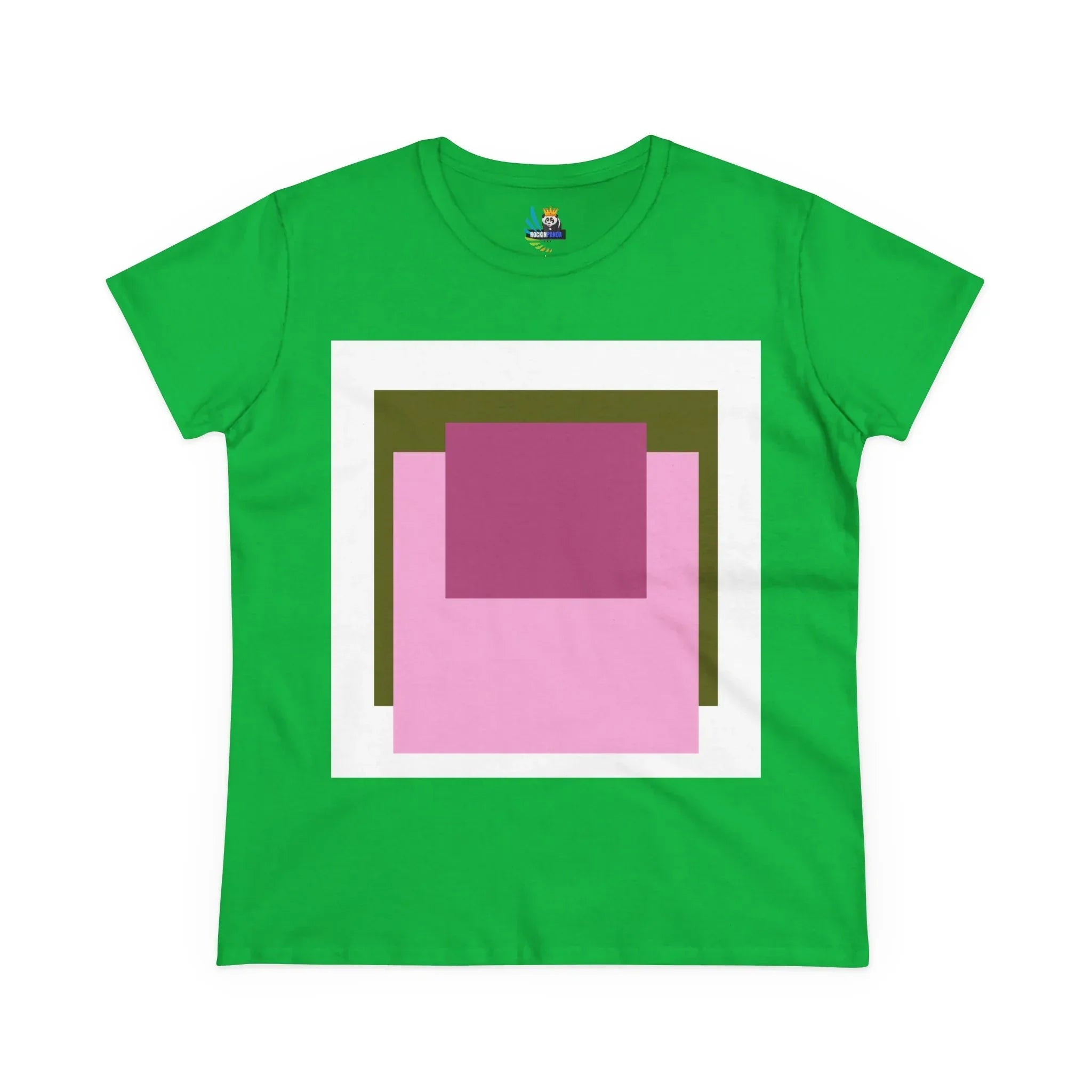 T-Shirt - Pink Rose Granny Quadruple Square Women&