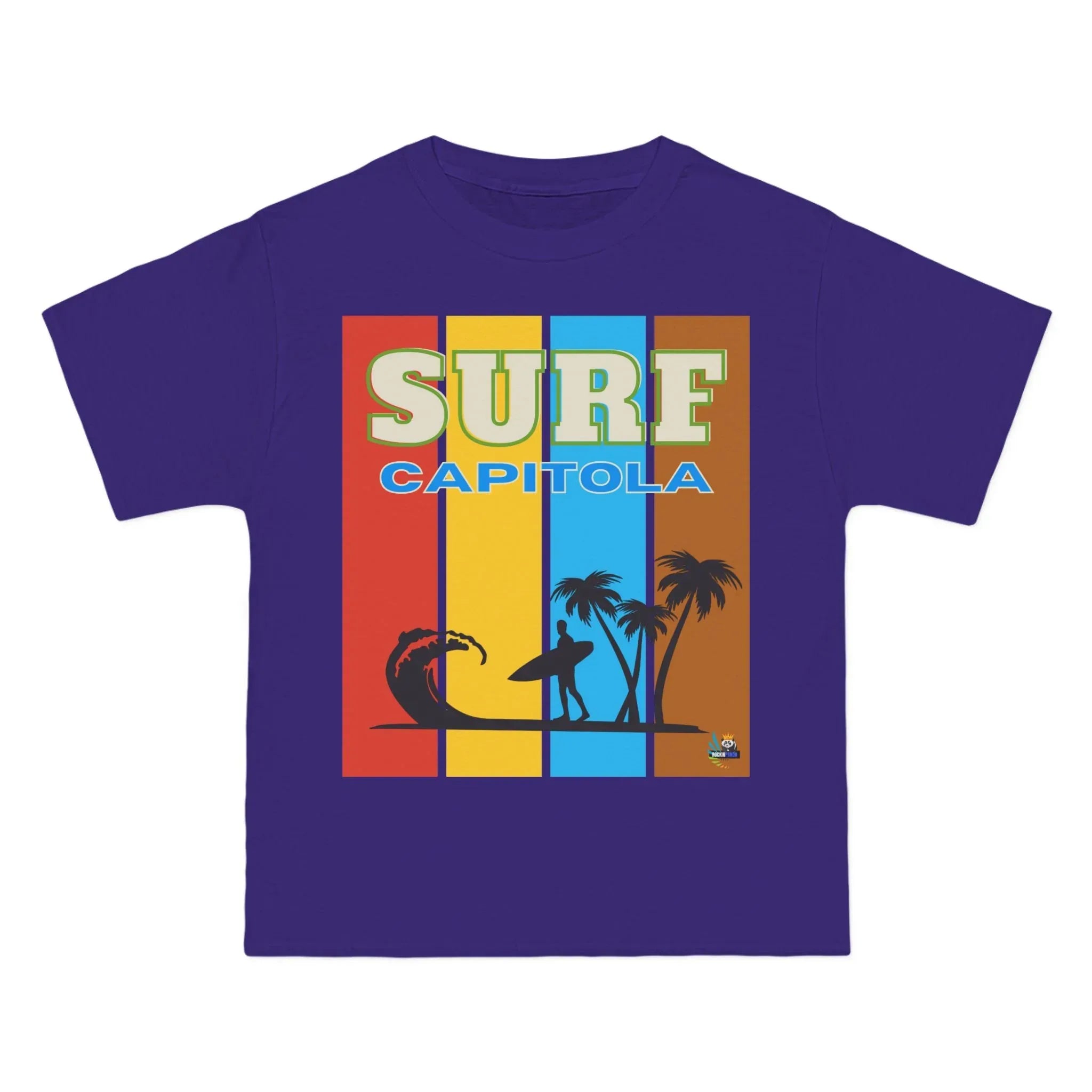 Surf Capitola Rainbow Stripe Heavyweight Tee
