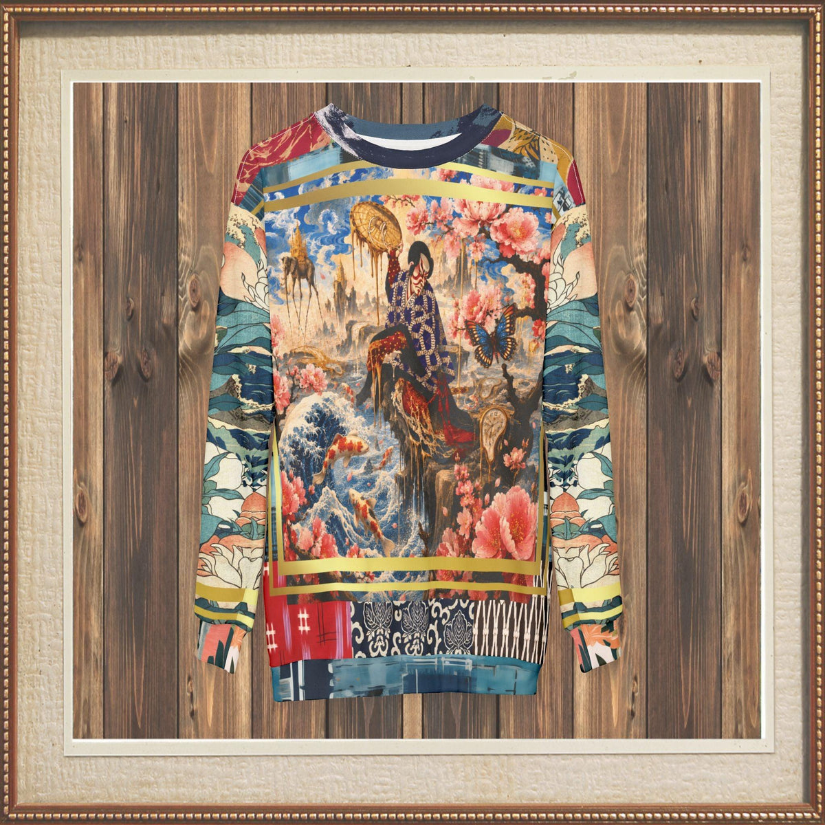 Kabuki in Golden Seascape Unisex Sweatshirt (Gold Label)