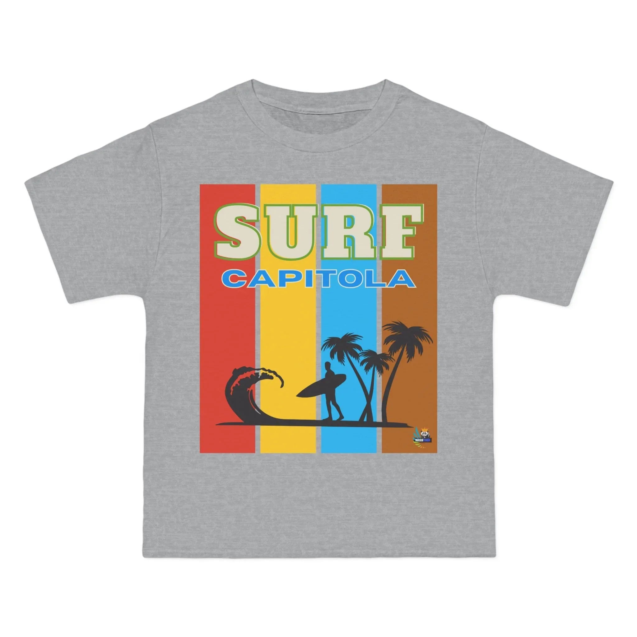 Surf Capitola Rainbow Stripe Heavyweight Tee
