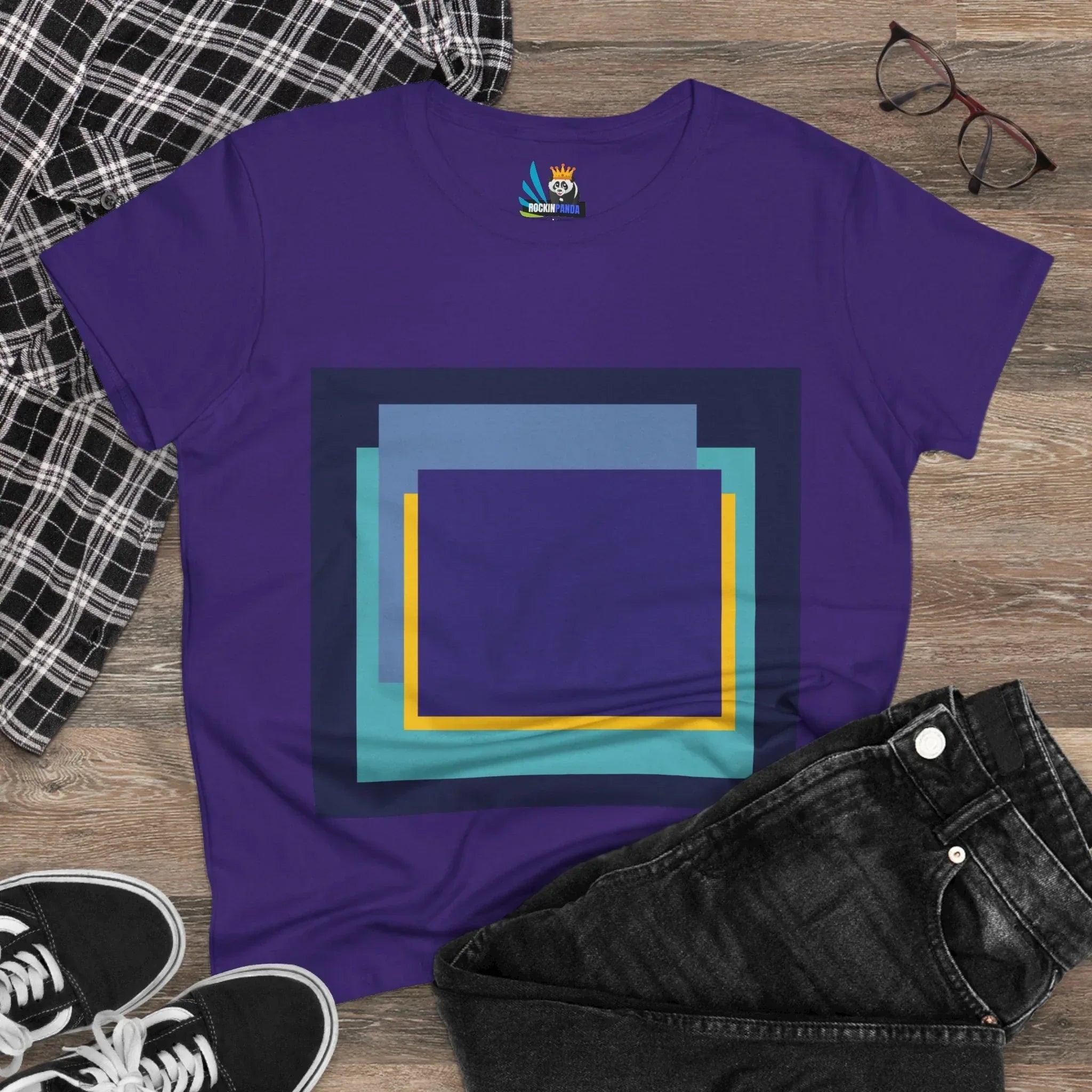 My Life in Purple Squares Cubed Contemporary Art Design Women&