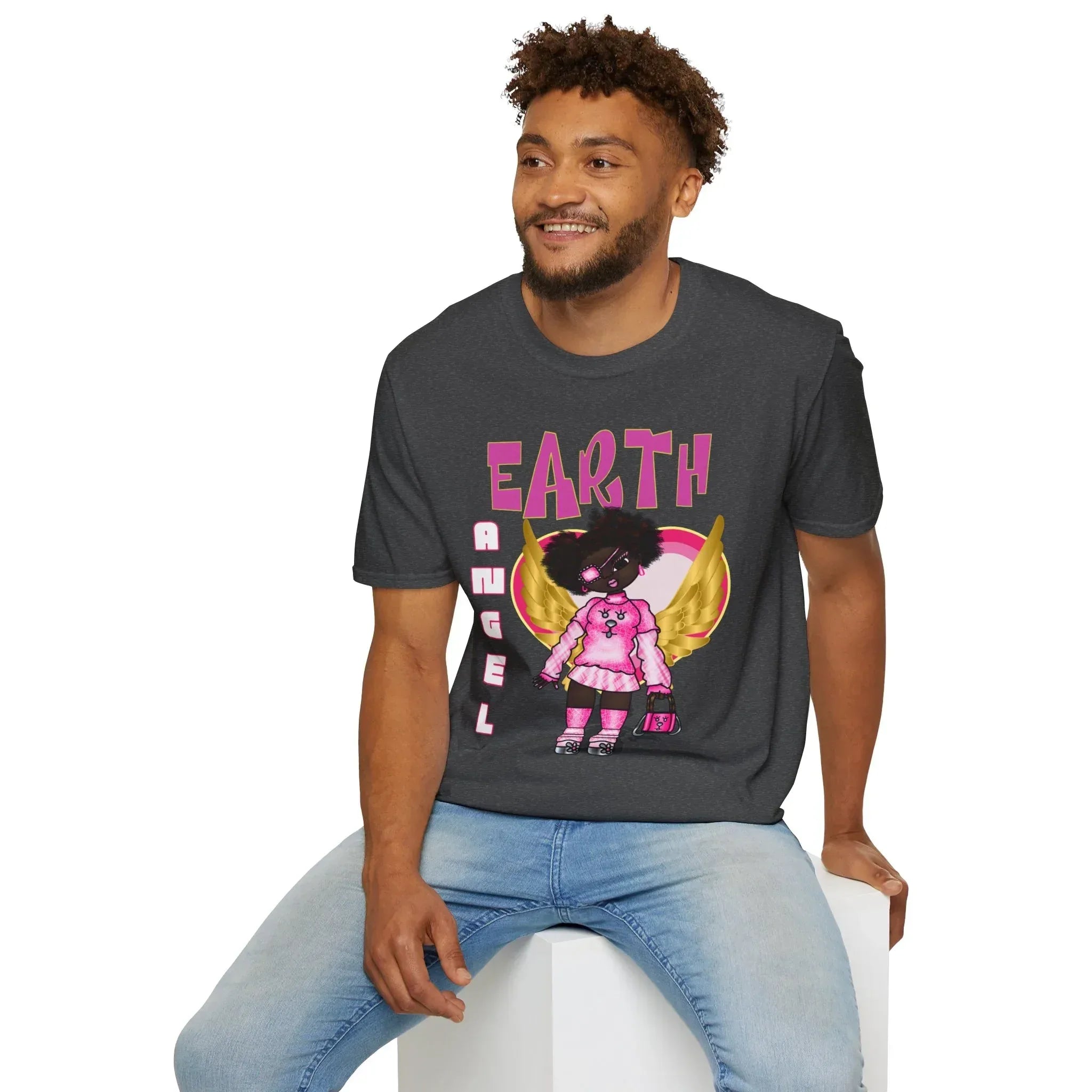 Earth Angel Natural Hair Unisex Softstyle T-Shirt