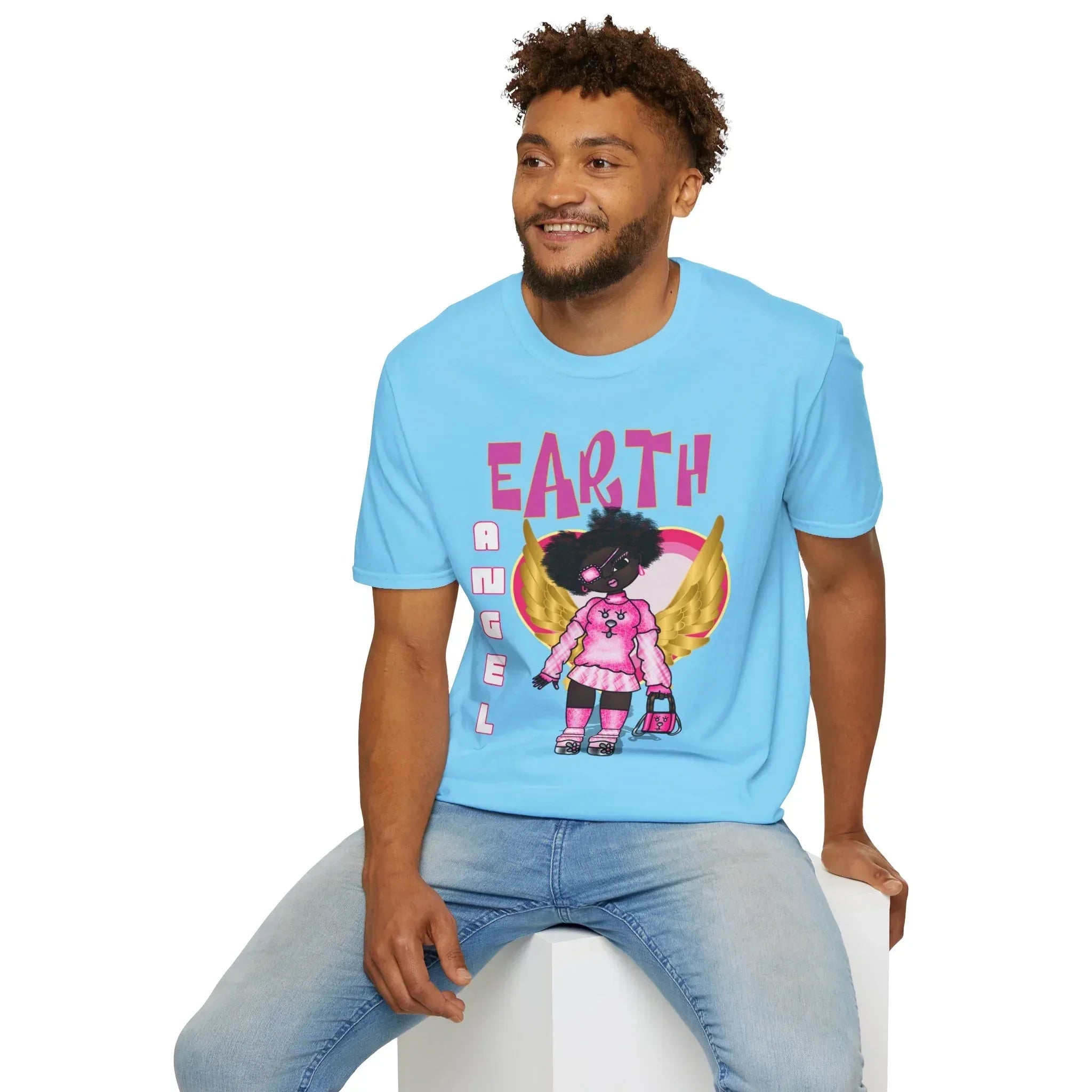Earth Angel Natural Hair Unisex Softstyle T-Shirt
