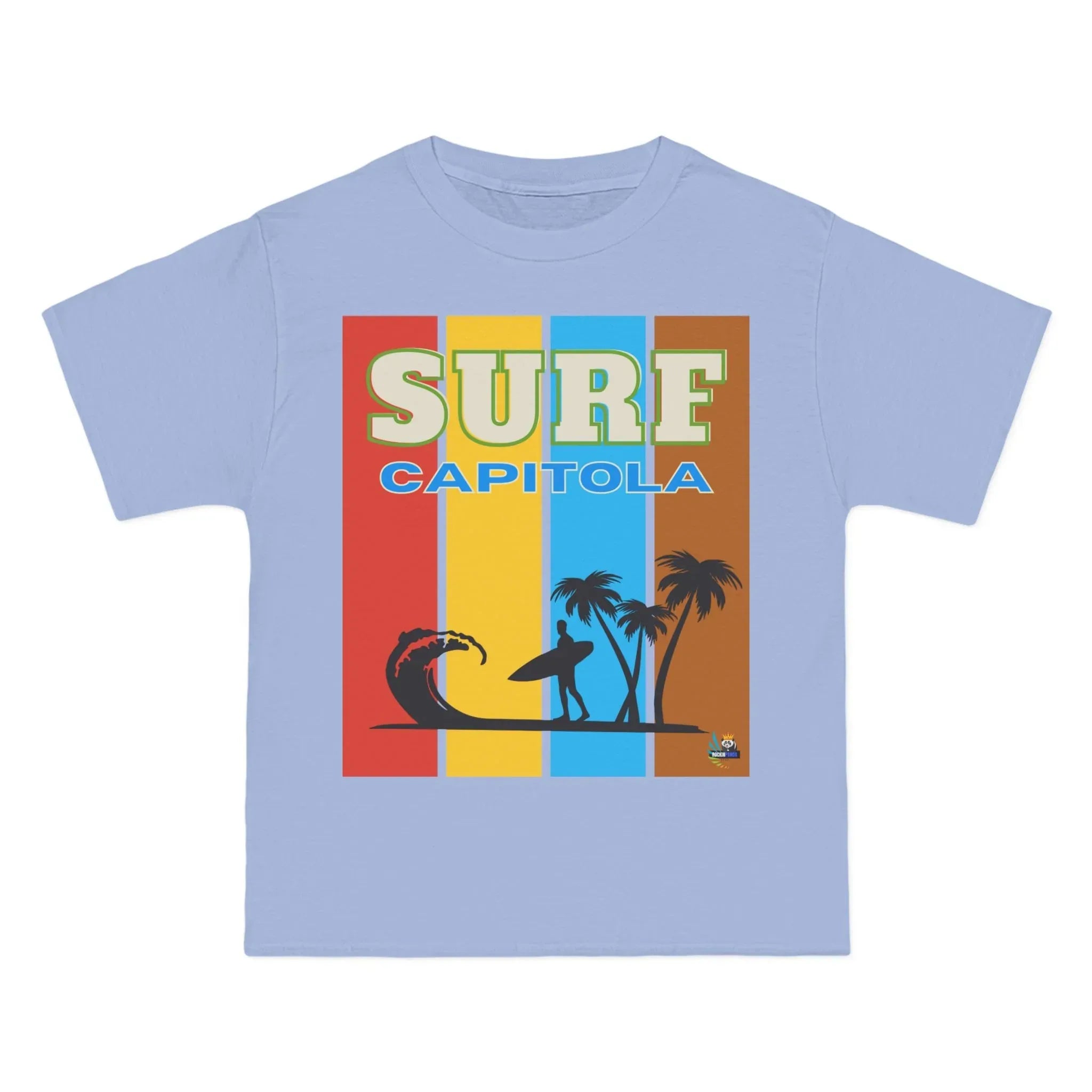 Surf Capitola Rainbow Stripe Heavyweight Tee