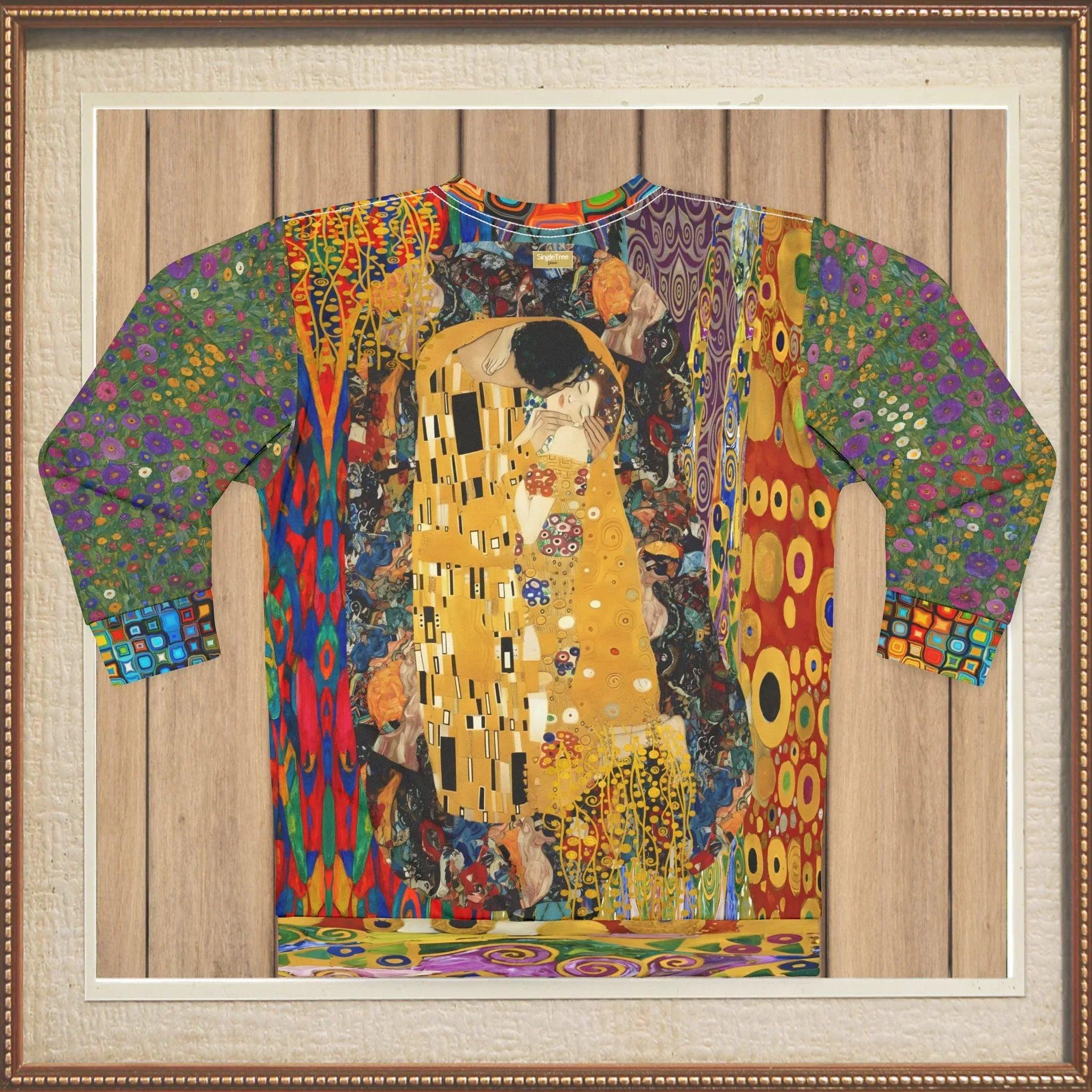 Give Me a Kiss - Klimt - Art Deco Print Unisex Sweatshirt (Gold Label)