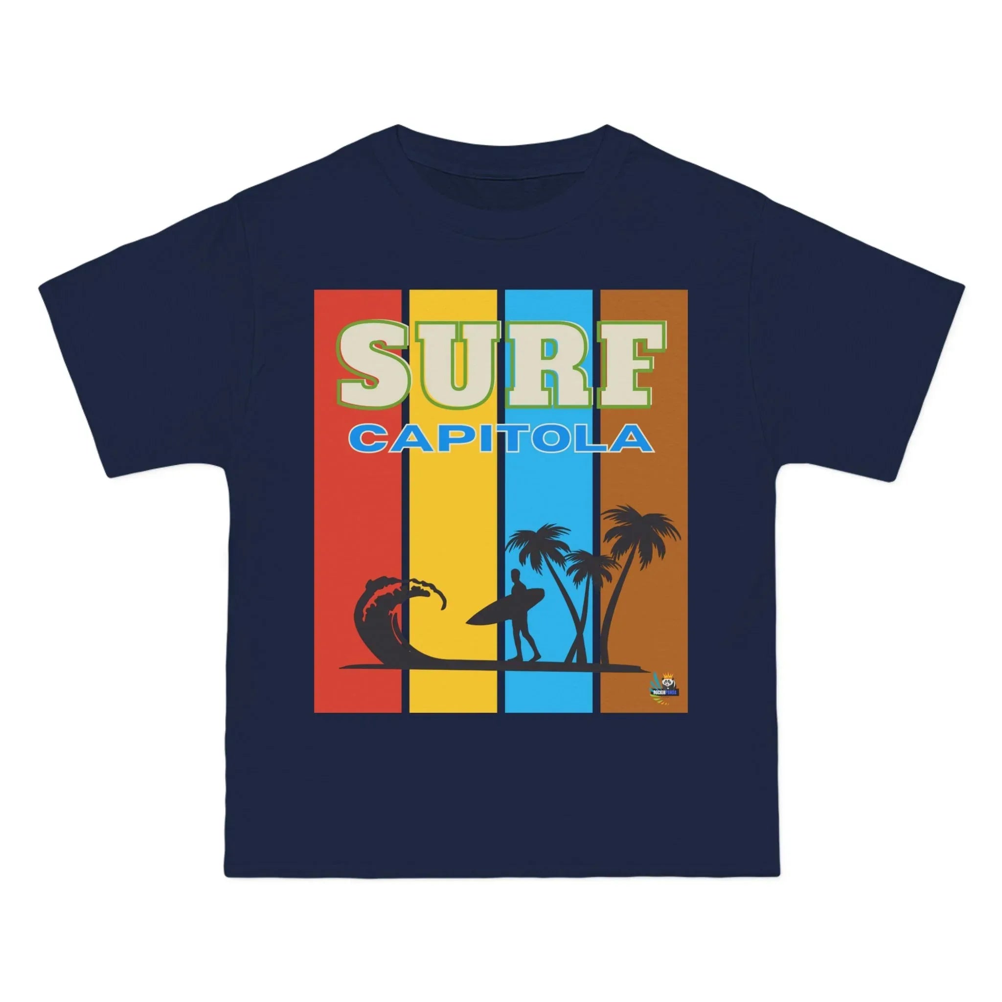 Surf Capitola Rainbow Stripe Heavyweight Tee