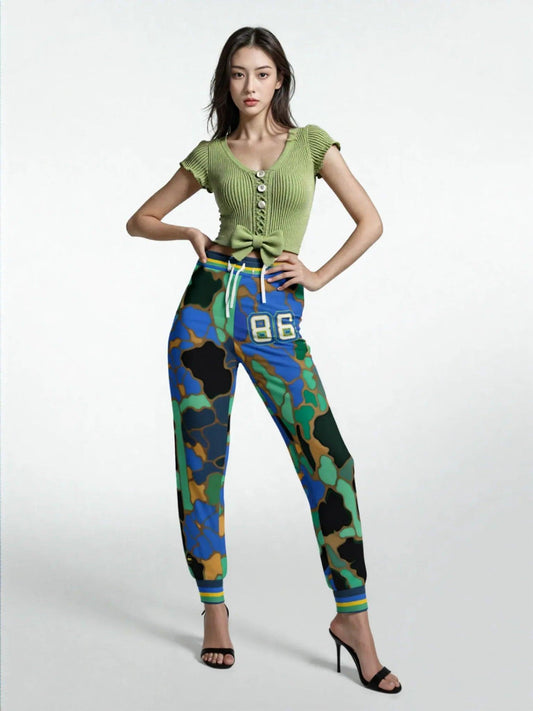1986 Blue Iris Mosaic Eco-Poly Unisex Joggers