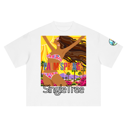 Here Comes the Sun Palm Springs Boxy Oversized Unisex T-Shirt