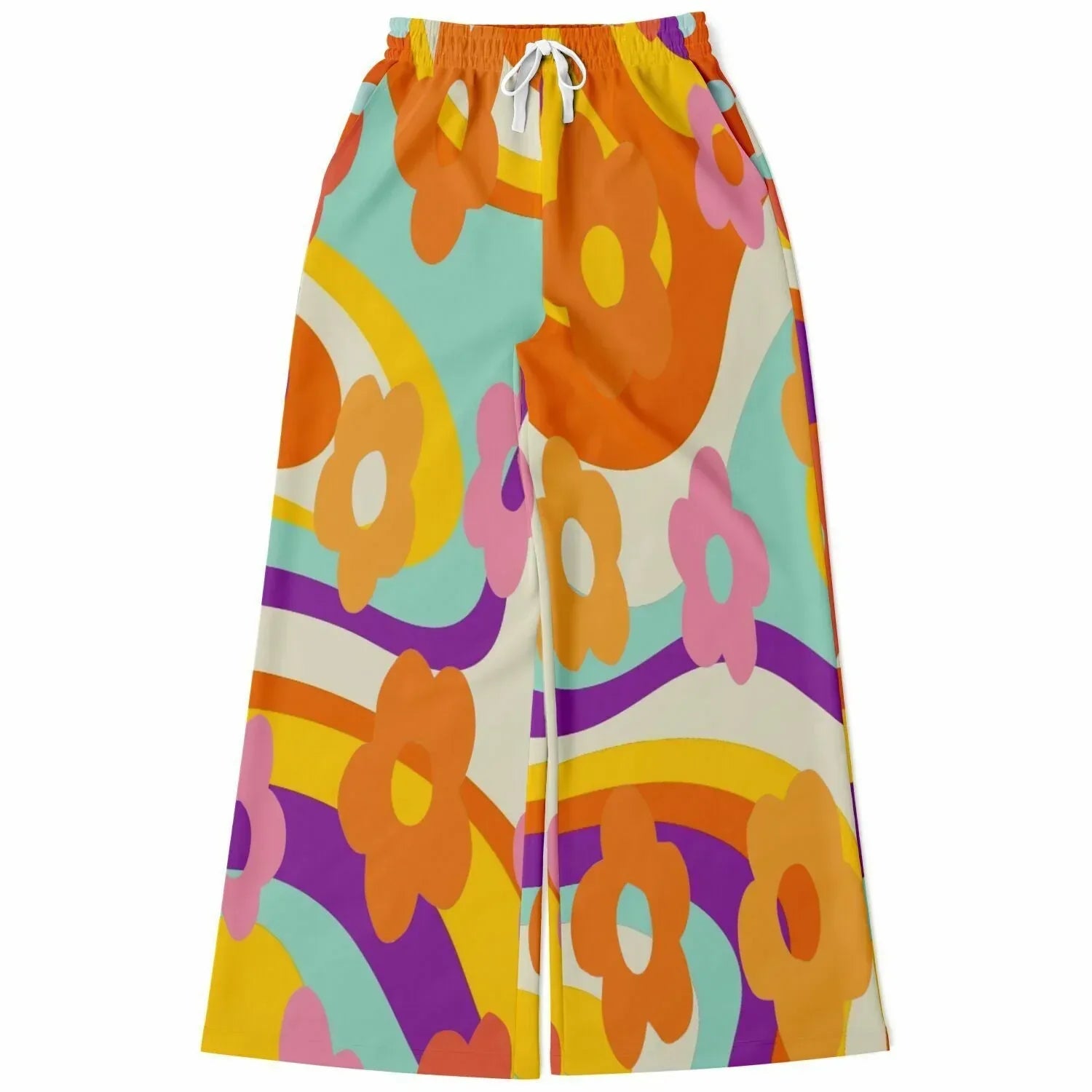 Happy Valley Retro Floral Eco-Poly Wide Leg Pants
