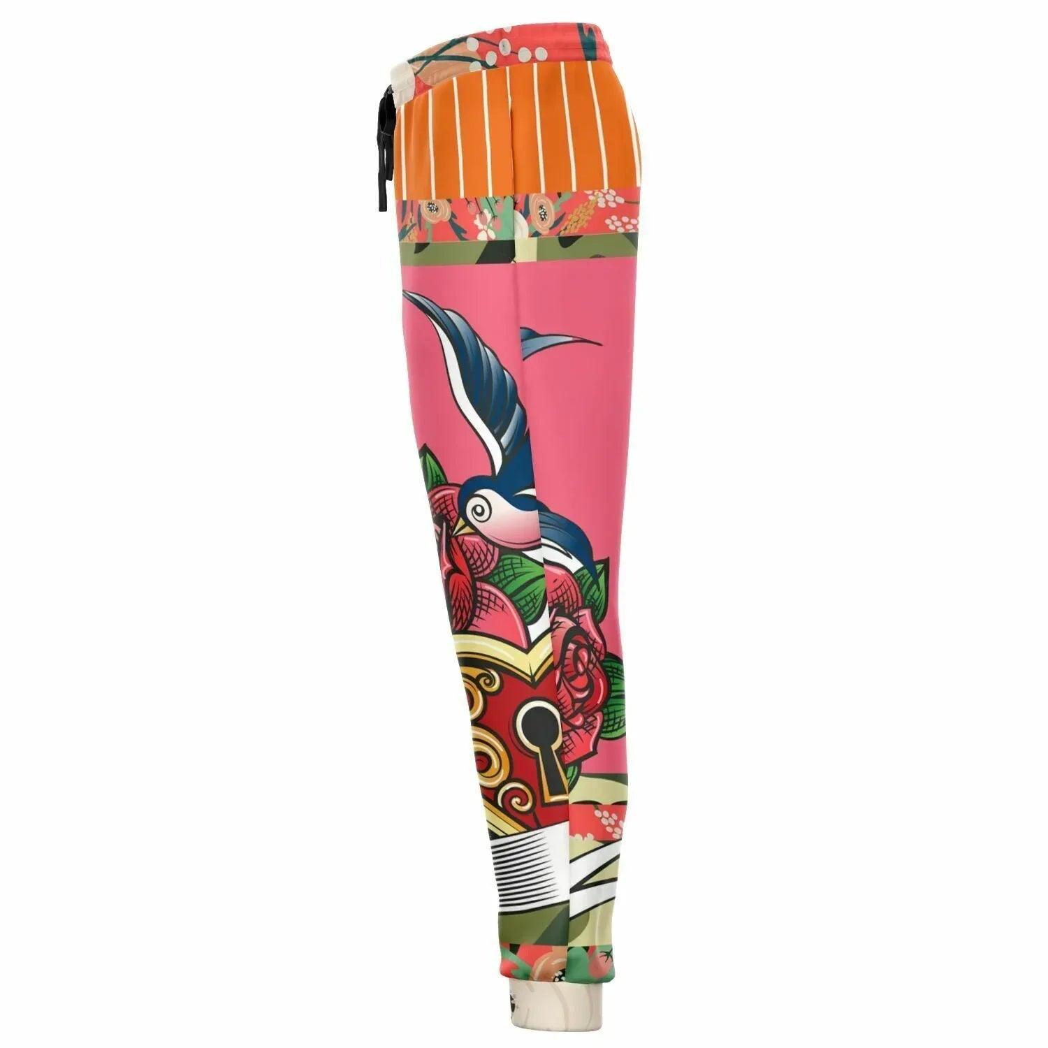 Bright Days Floral Tattoo Camo Eco-Poly Unisex Joggers