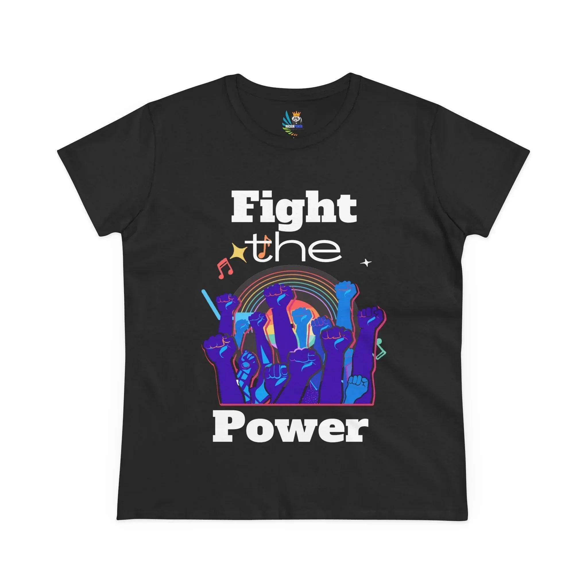 T-Shirt - Fight the Power Hands Raised High Graphic Women&
