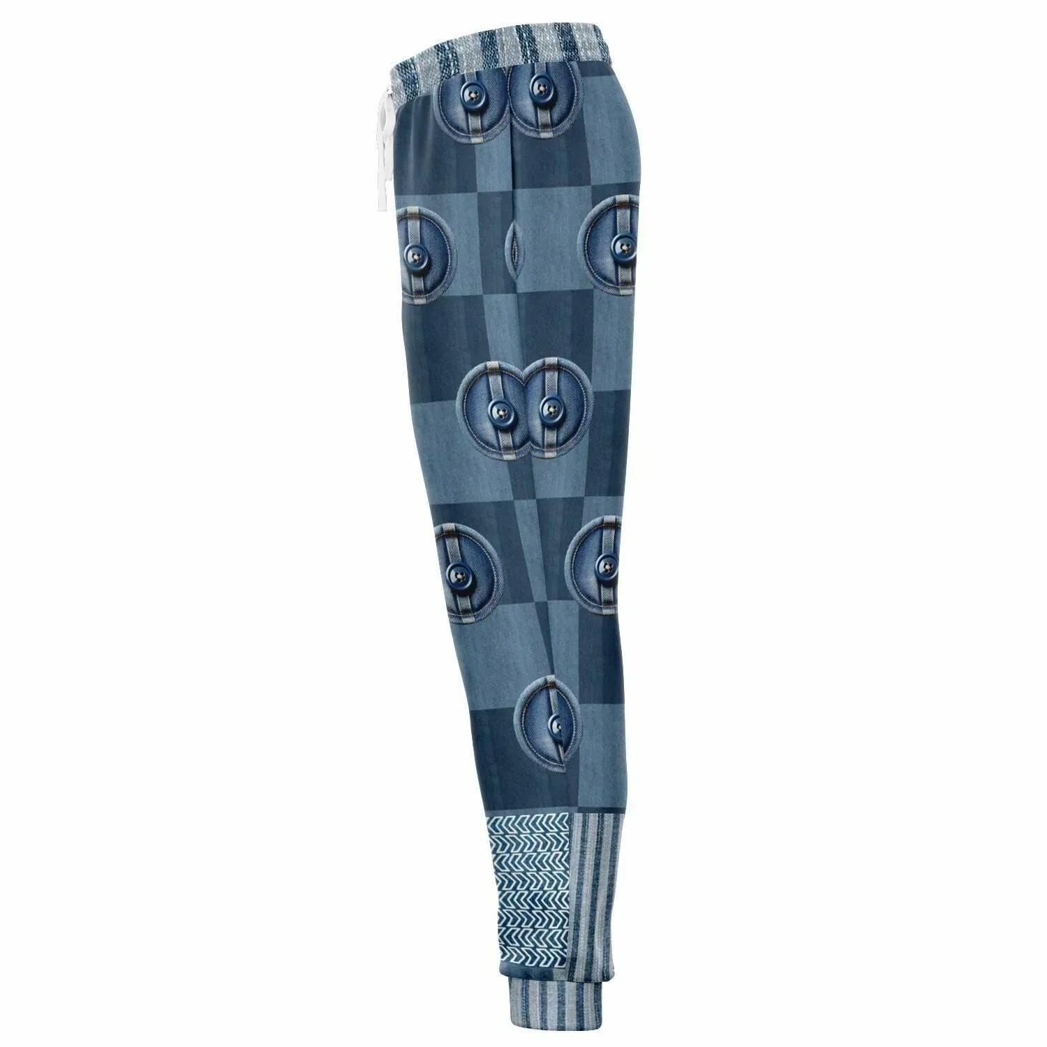 Denim Junction Checkerboard Print Eco-Poly Unisex Joggers