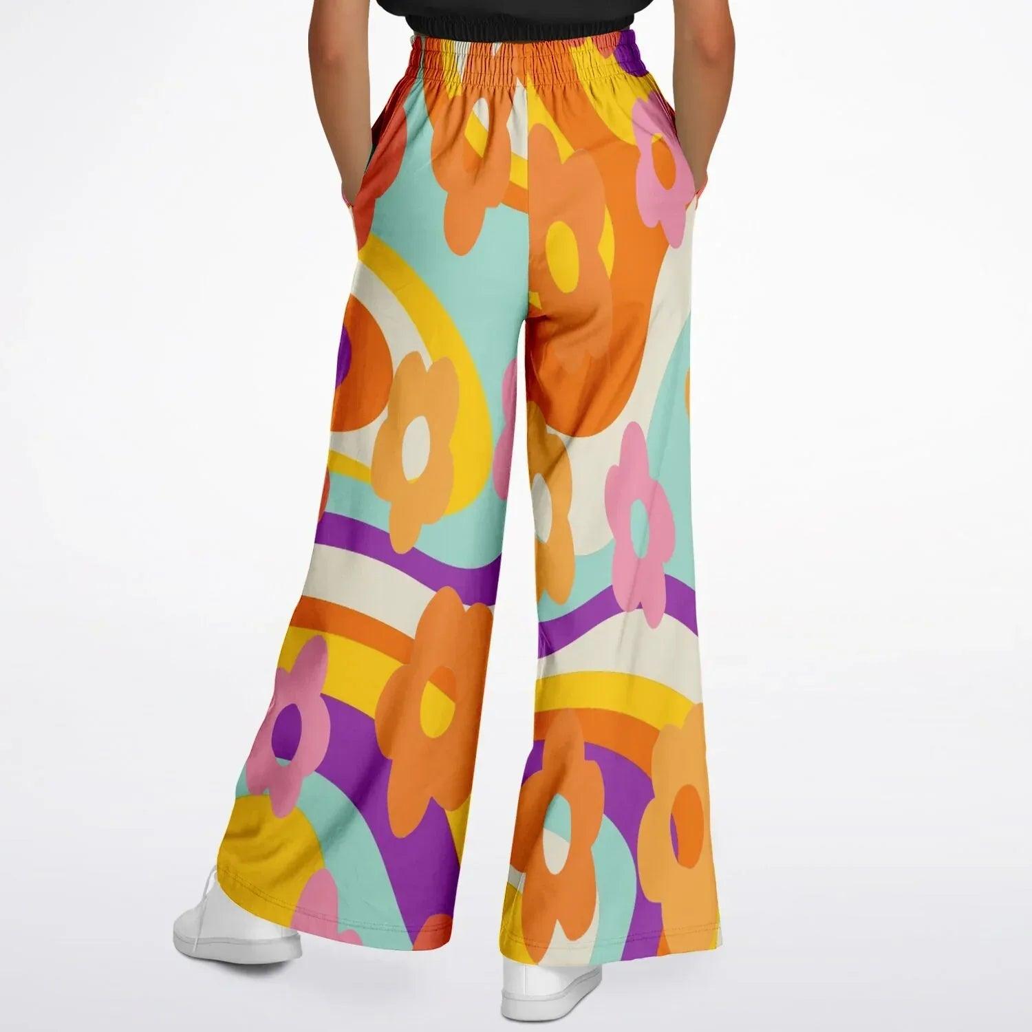Happy Valley Retro Floral Eco-Poly Wide Leg Pants