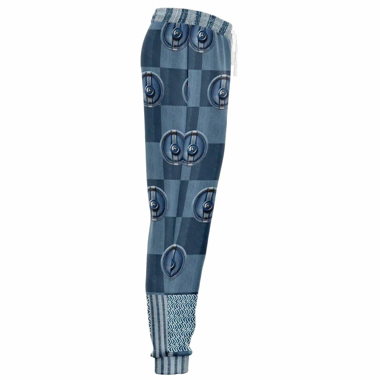 Denim Junction Checkerboard Print Eco-Poly Unisex Joggers
