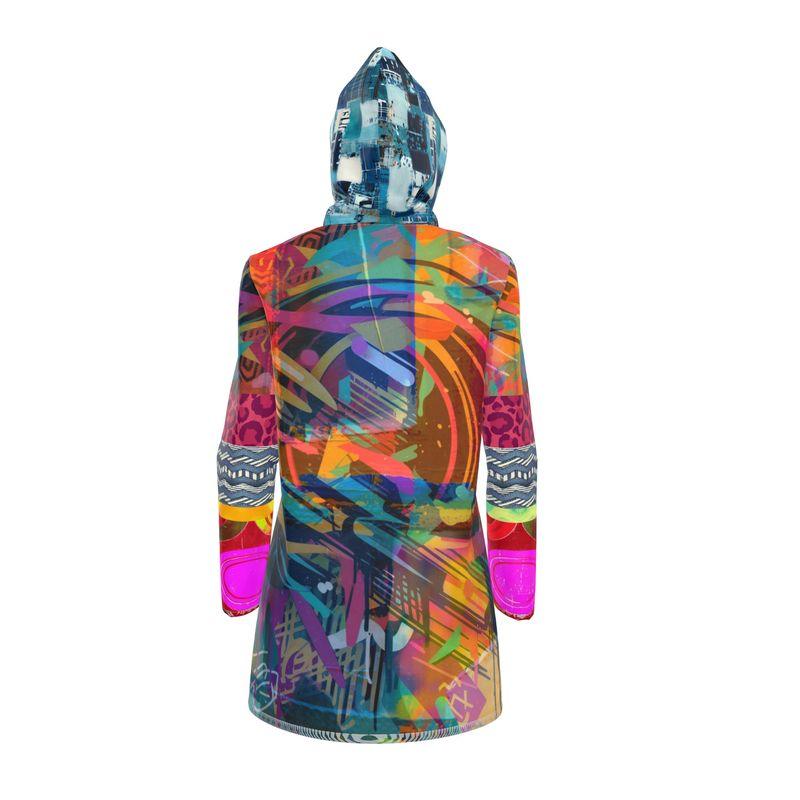 Electric Street Carnival Womens Hooded Rain Jacket