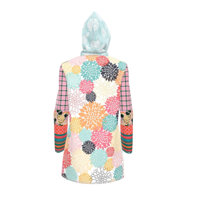 Mums the Word in Floral Plaid Womens Hooded Rain Jacket