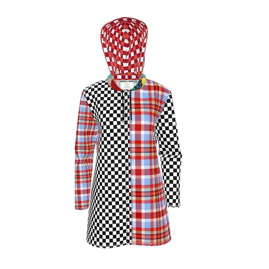 Check Me Out Plaid Womens Hooded Rain Jacket