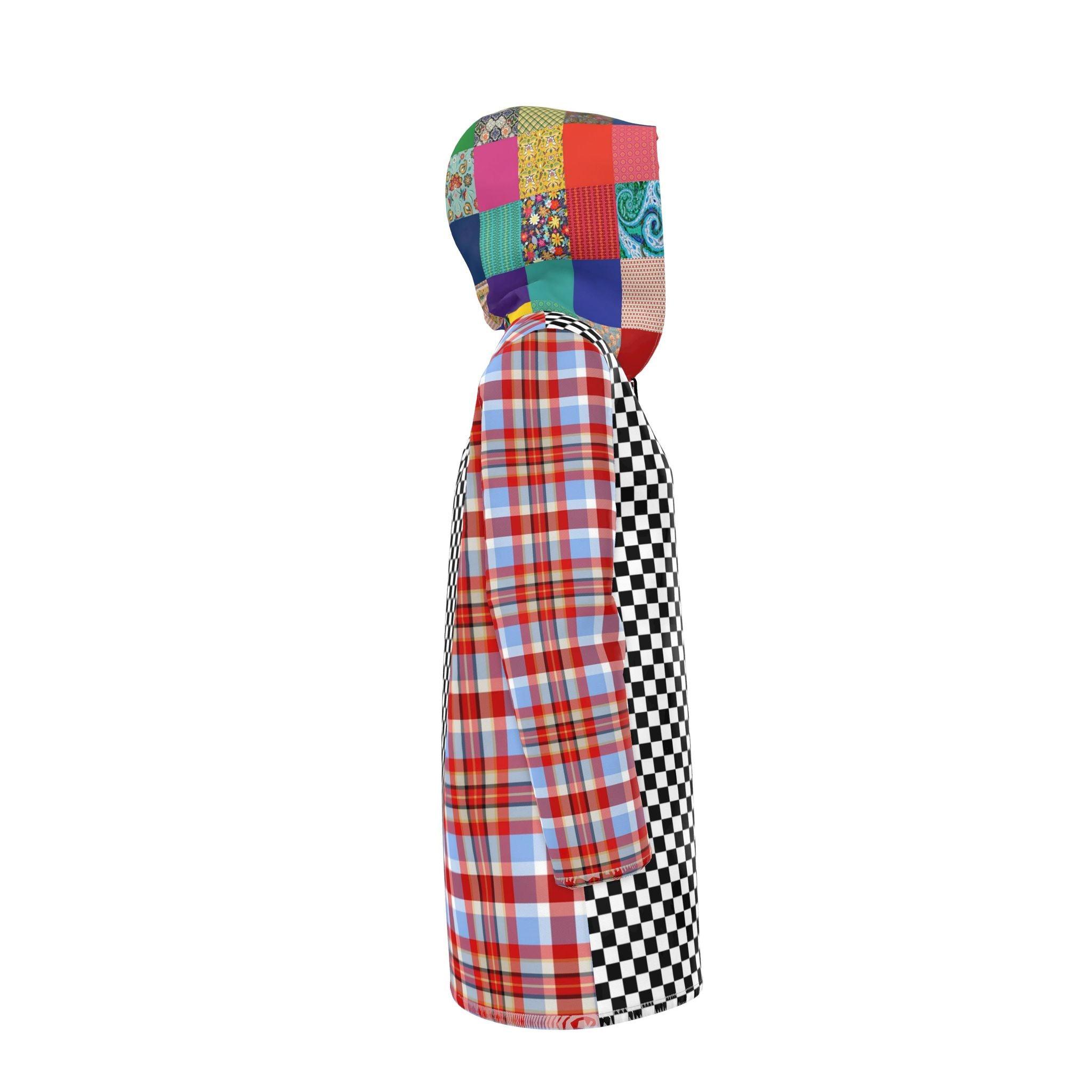 Check Me Out Plaid Womens Hooded Rain Jacket