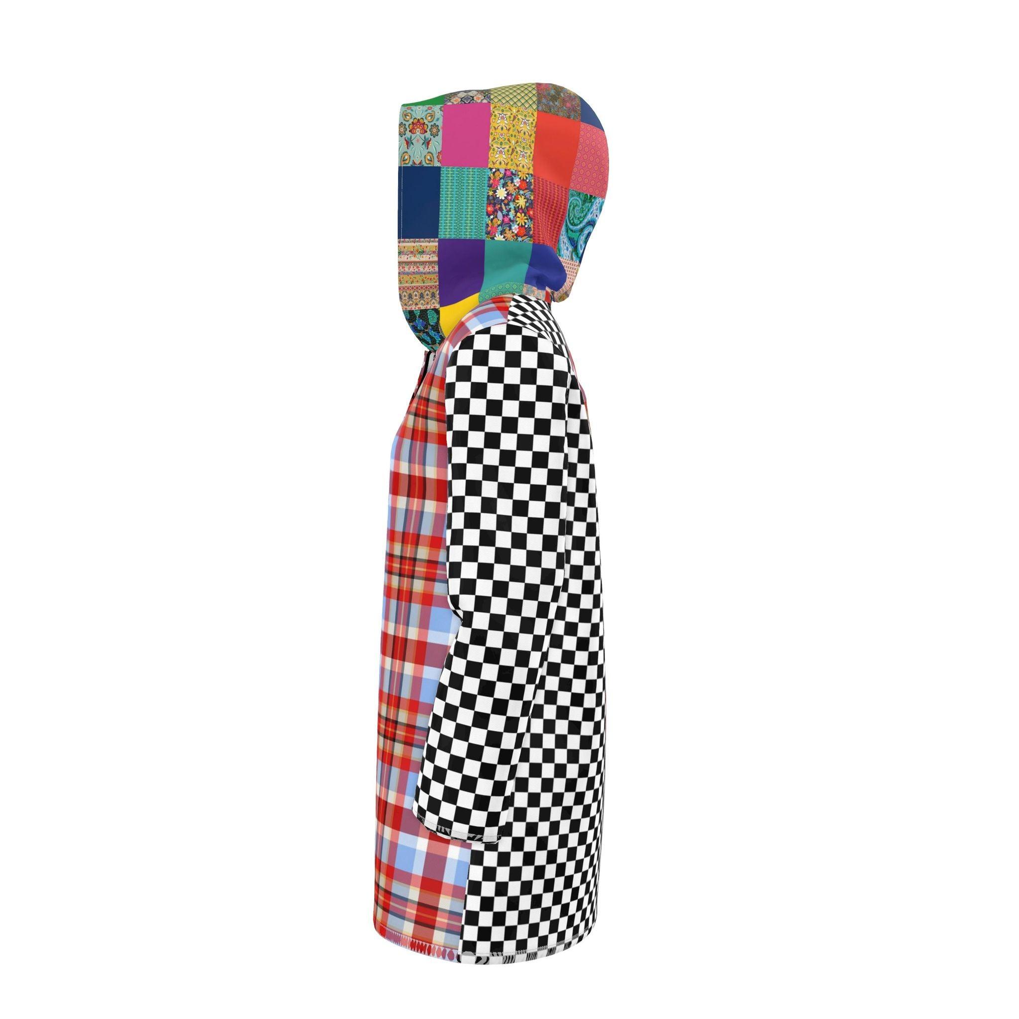 Check Me Out Plaid Womens Hooded Rain Jacket