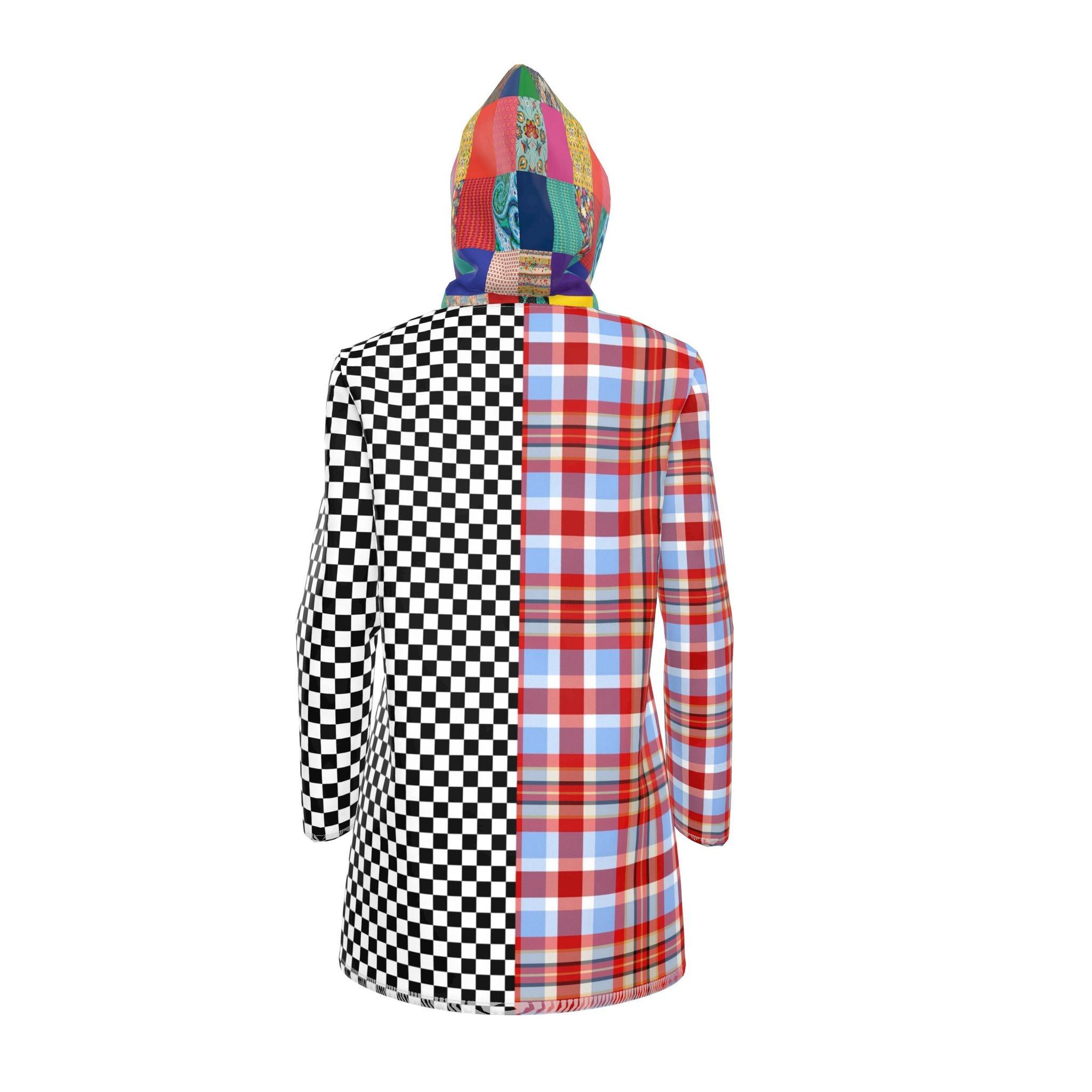 Check Me Out Plaid Womens Hooded Rain Jacket