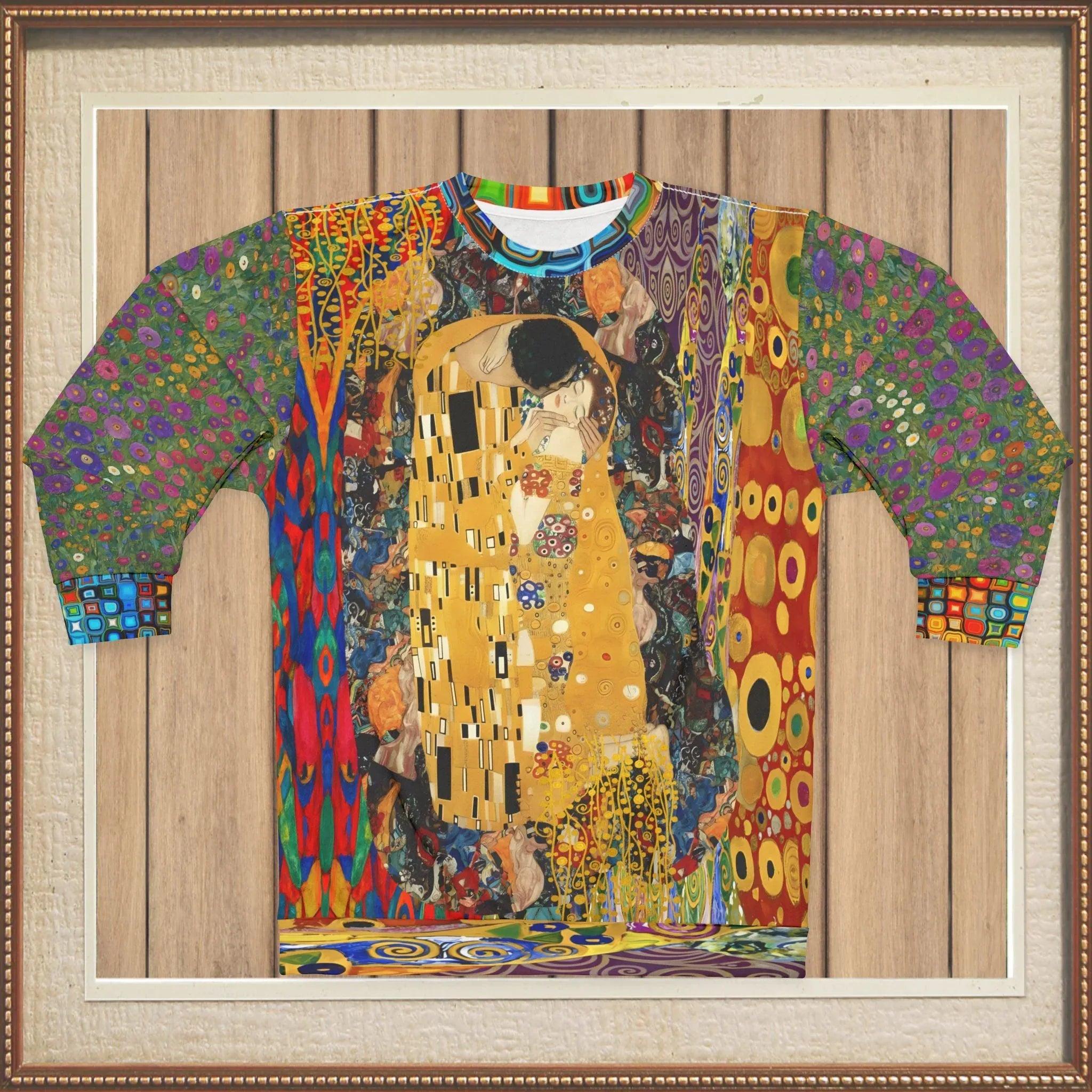 Give Me a Kiss - Klimt - Art Deco Print Unisex Sweatshirt (Gold Label)