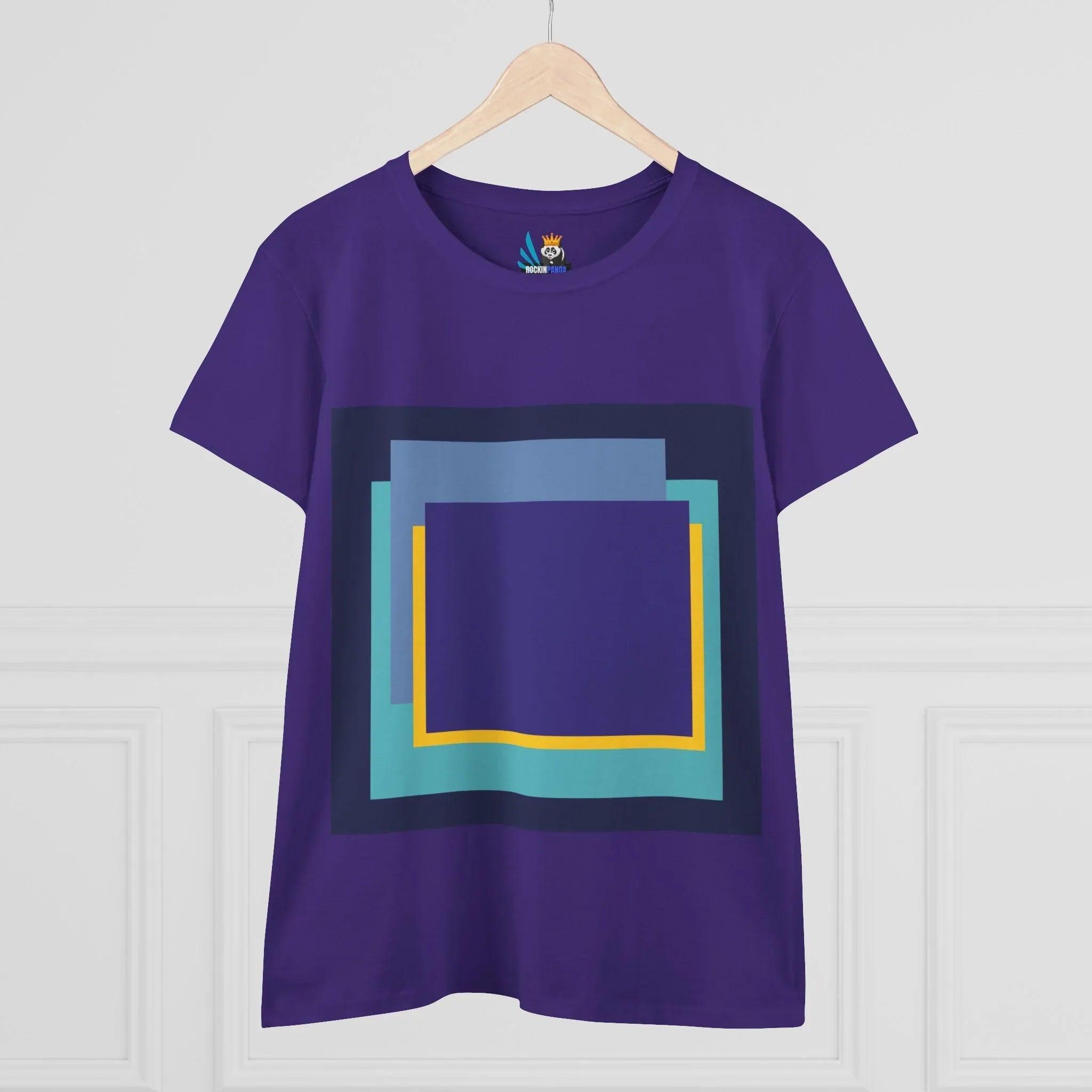 My Life in Purple Squares Cubed Contemporary Art Design Women&