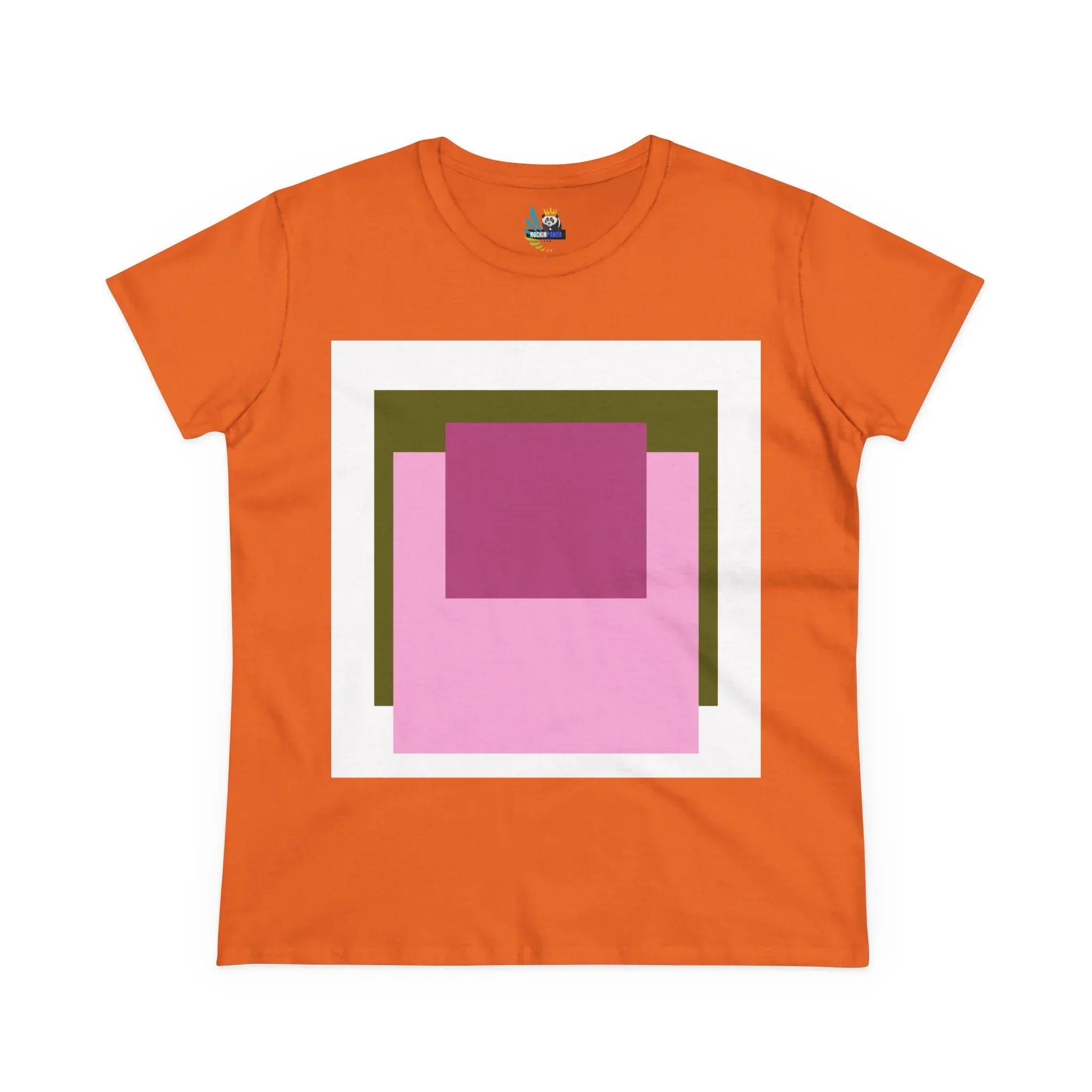 T-Shirt - Pink Rose Granny Quadruple Square Women&