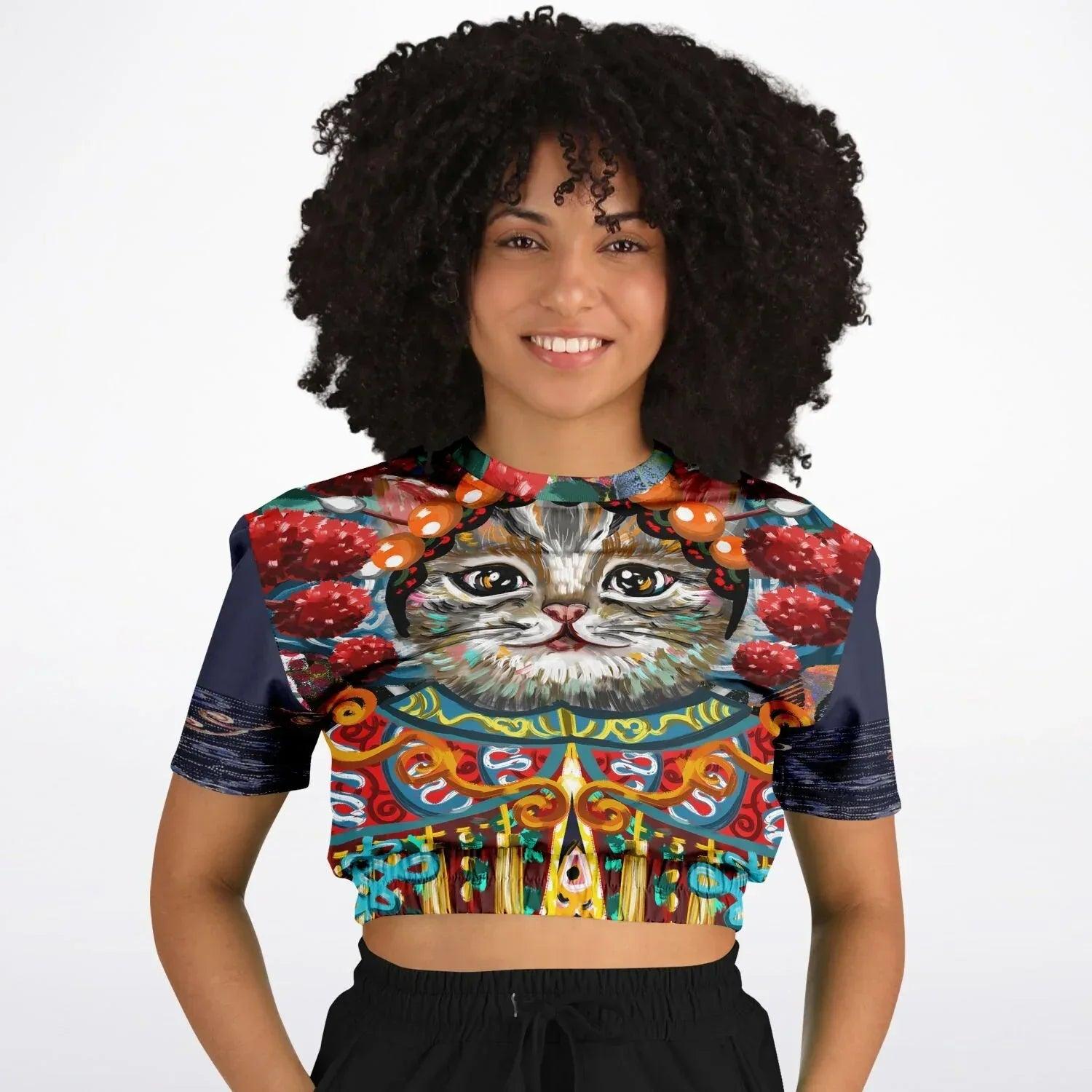Empress Kanako Eco-Poly Short Sleeve Cropped Pullover