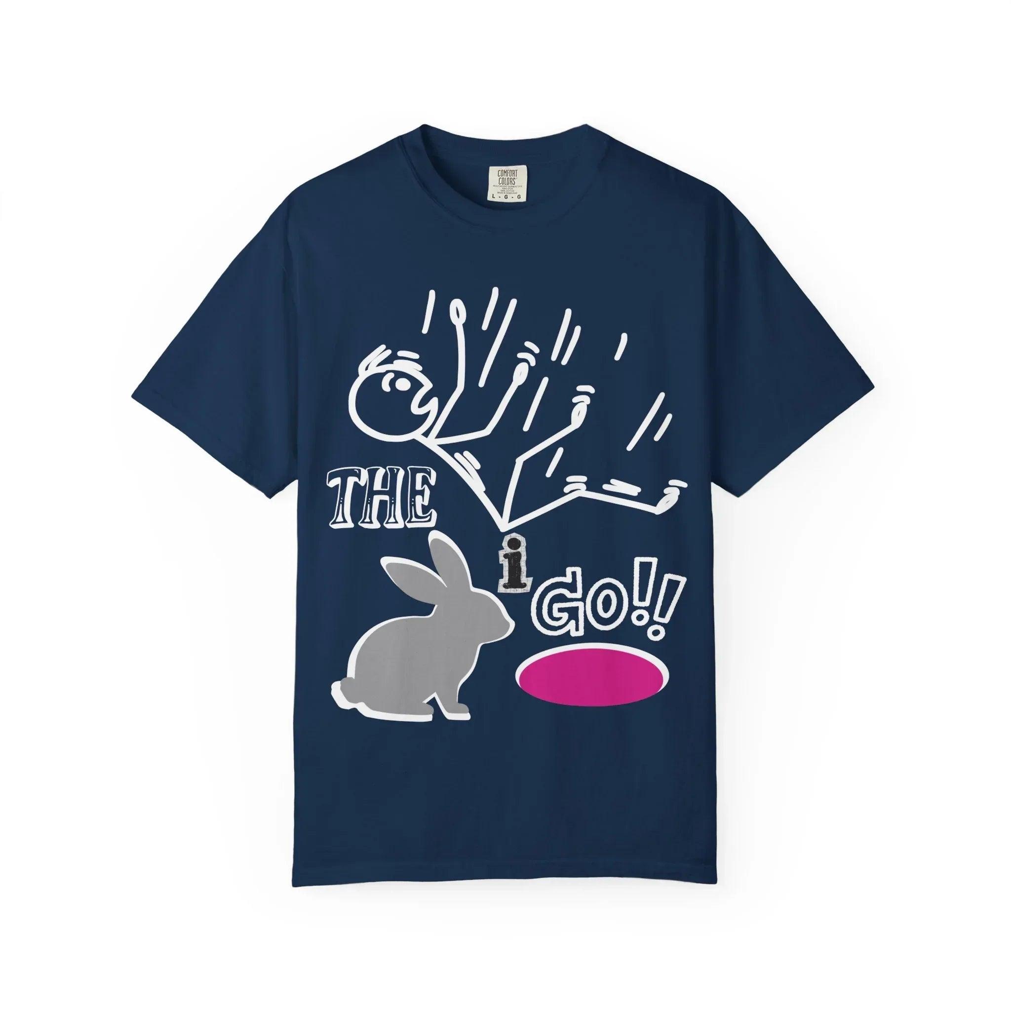 Down the Rabbit Hole I Go!!!! Unisex Garment-Dyed T-shirt