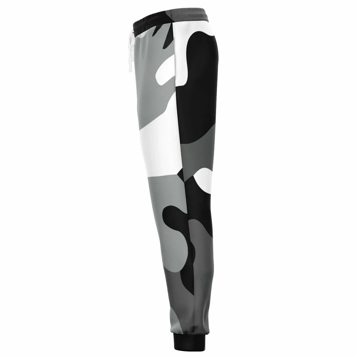 Black and White Eco-Poly Camo Unisex Joggers