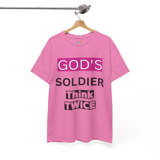 God's Soldier - Think TWICE Heavyweight Unisex Tee