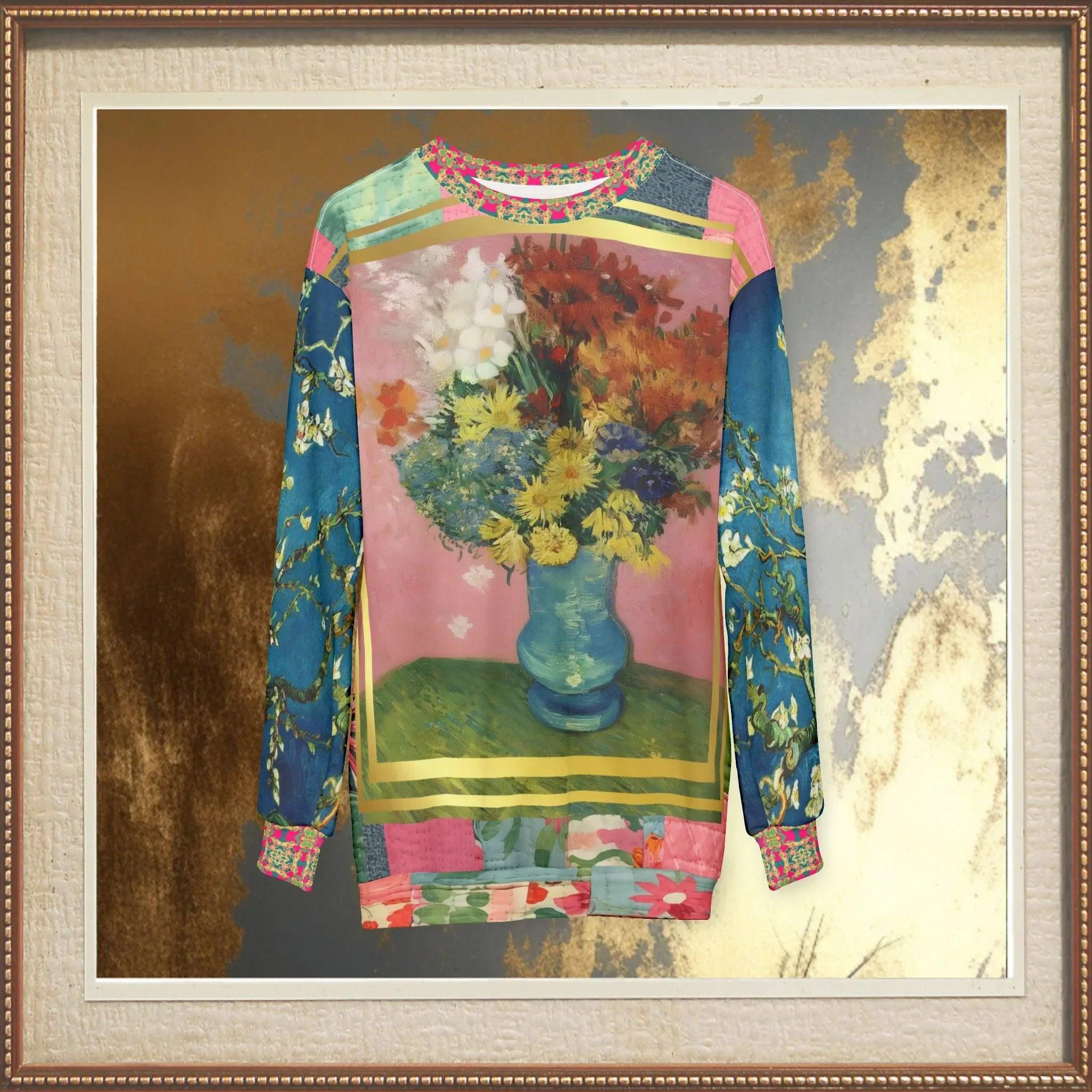Flowers in Blue Vase - Van Gogh - Unisex Sweatshirt (Gold Label)
