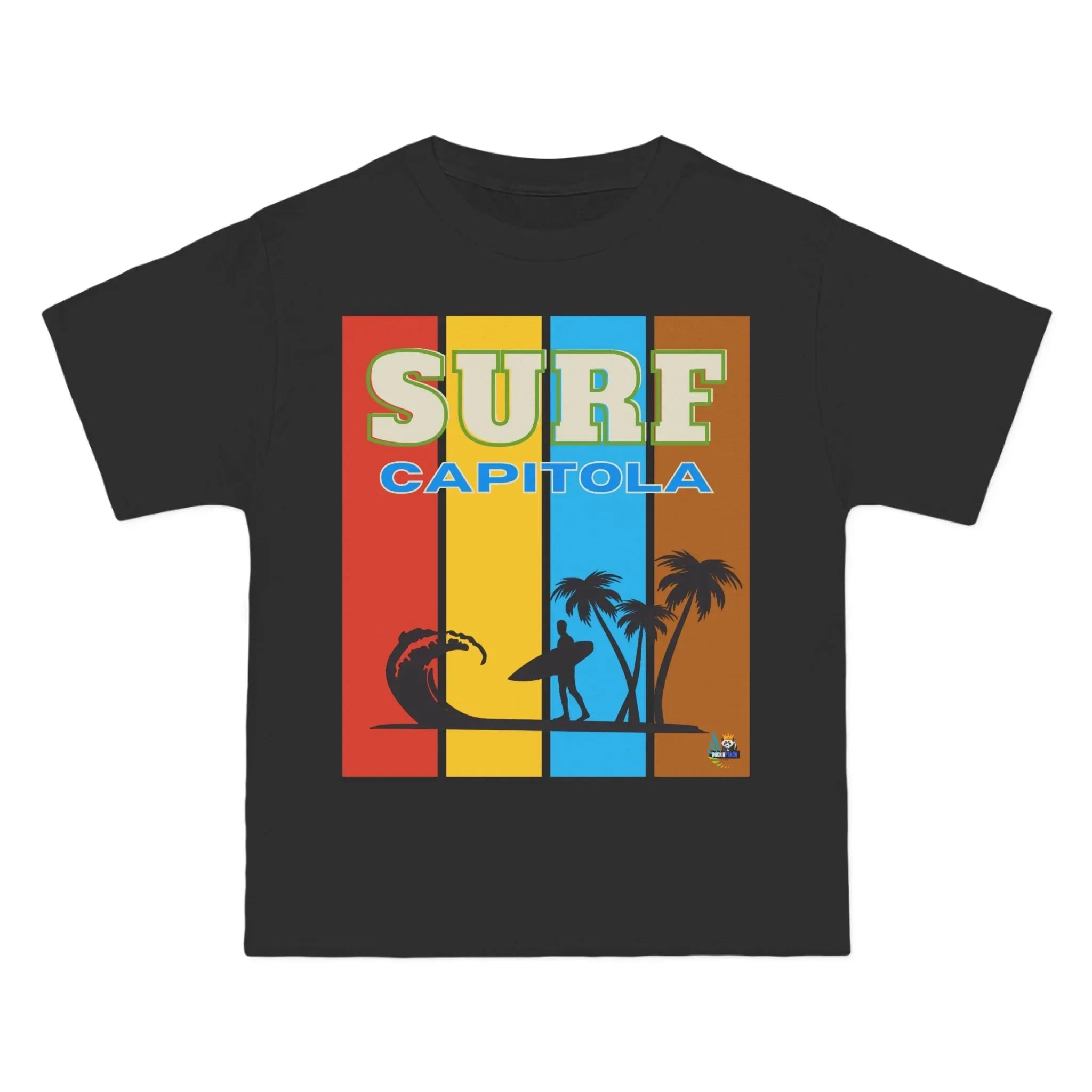 Surf Capitola Rainbow Stripe Heavyweight Tee