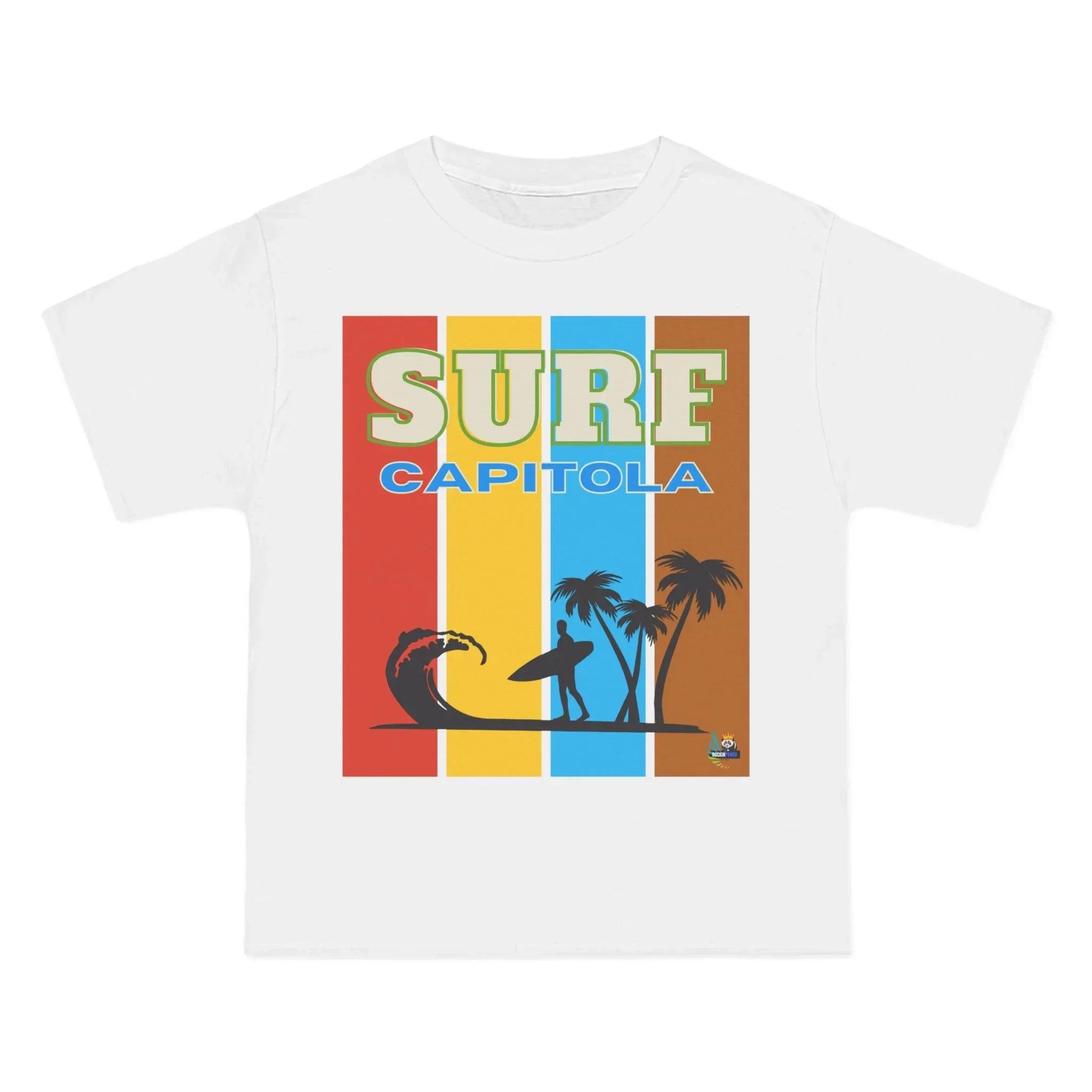 Surf Capitola Rainbow Stripe Heavyweight Tee