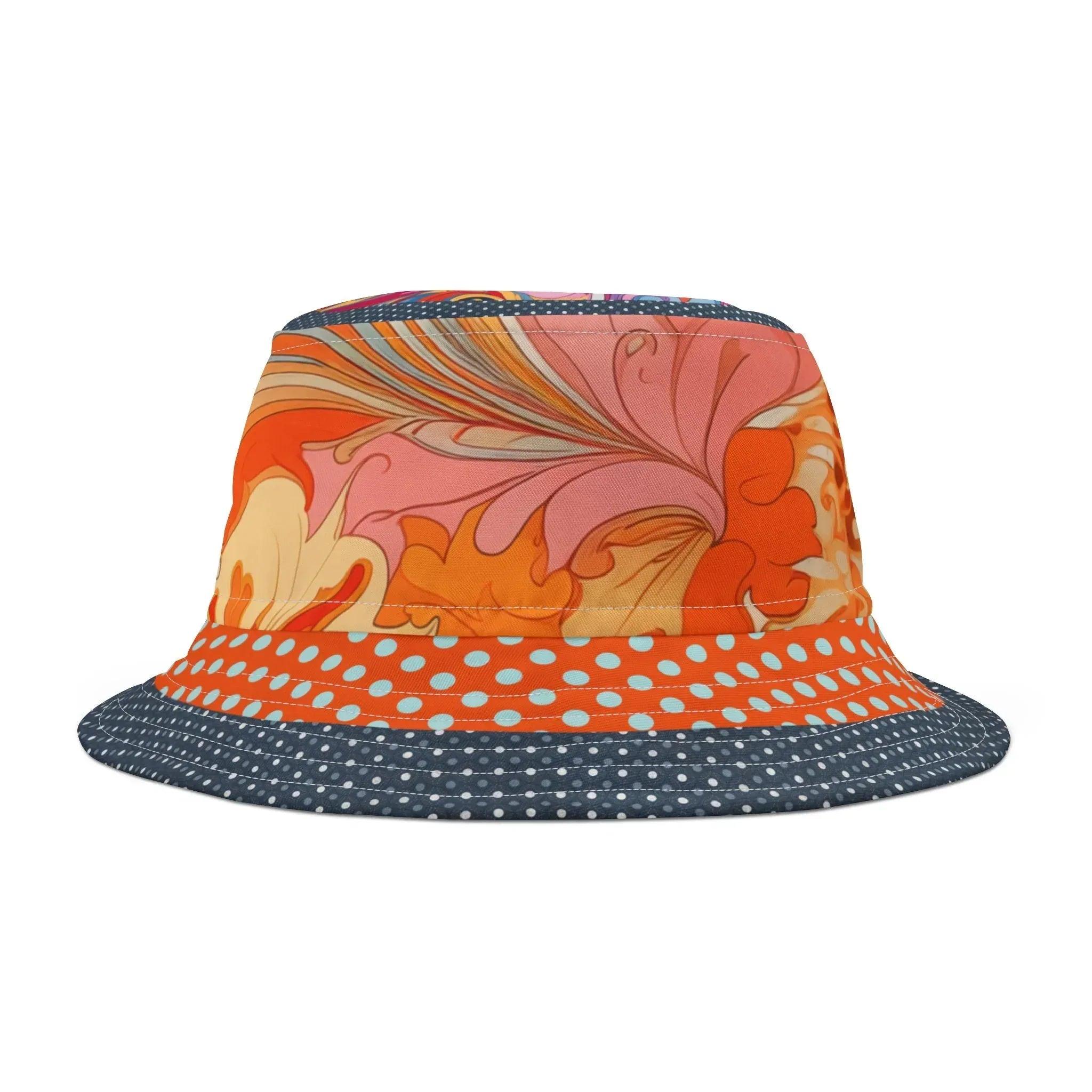 Retro Daisy Marmalade Swirl Vibrant Bucket Hat